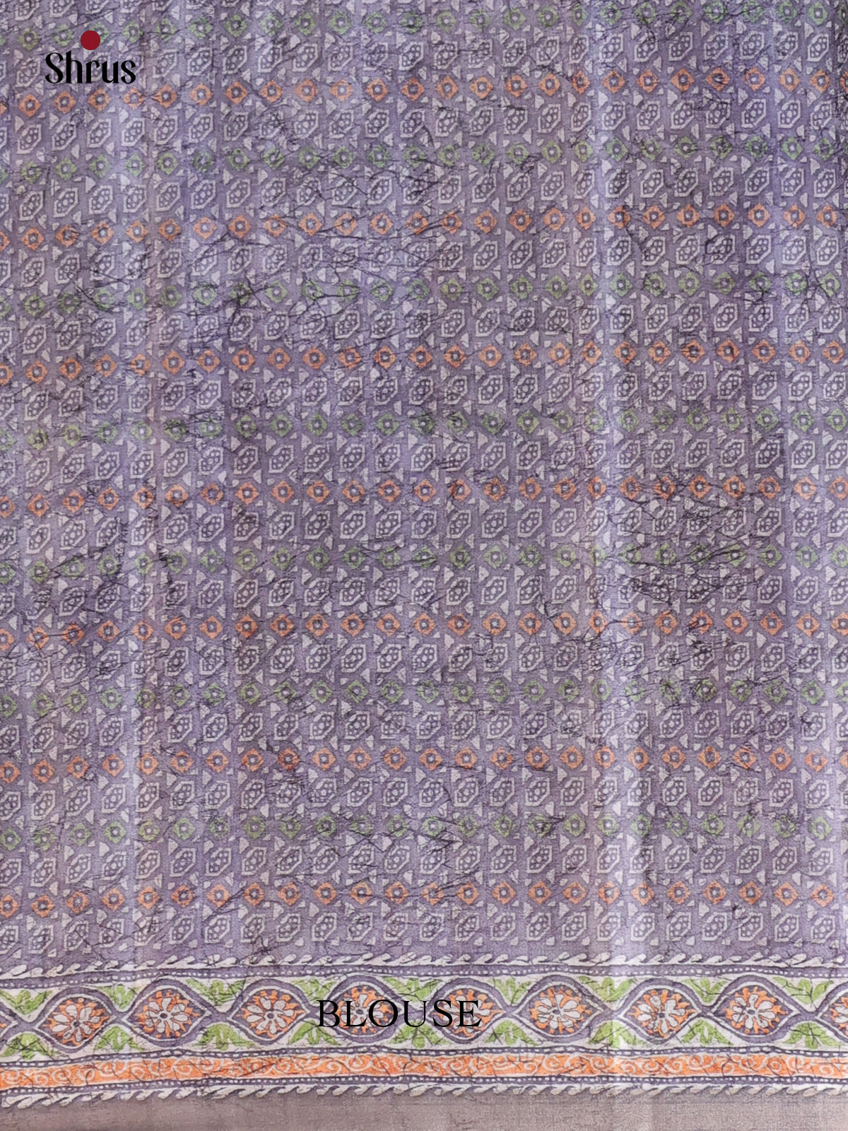 Peach & Blue - Semi Tussar Saree - Shop on Shrus.com