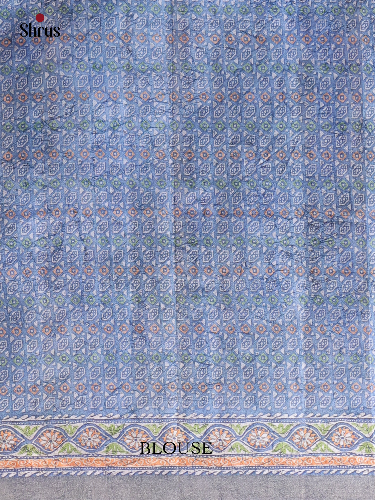 Pink & Blue - Semi Tussar Saree - Shop on Shrus.com