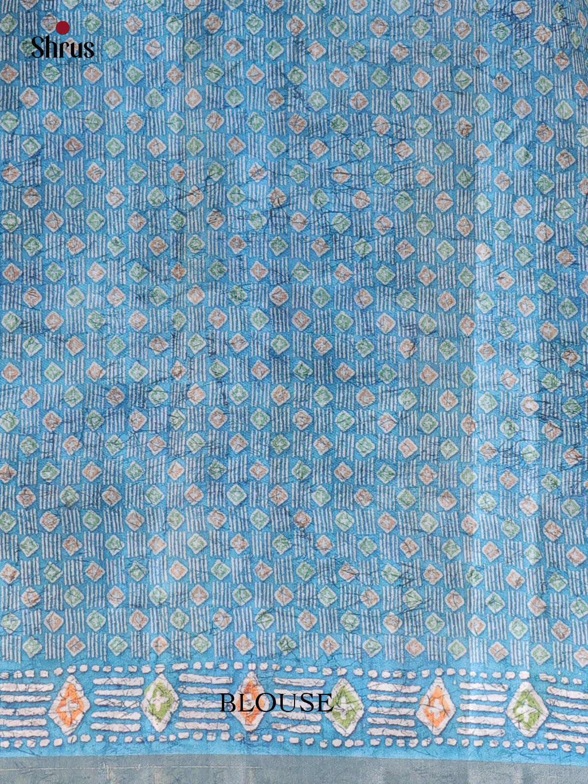 Brown & Blue - Semi Tussar Saree - Shop on Shrus.com