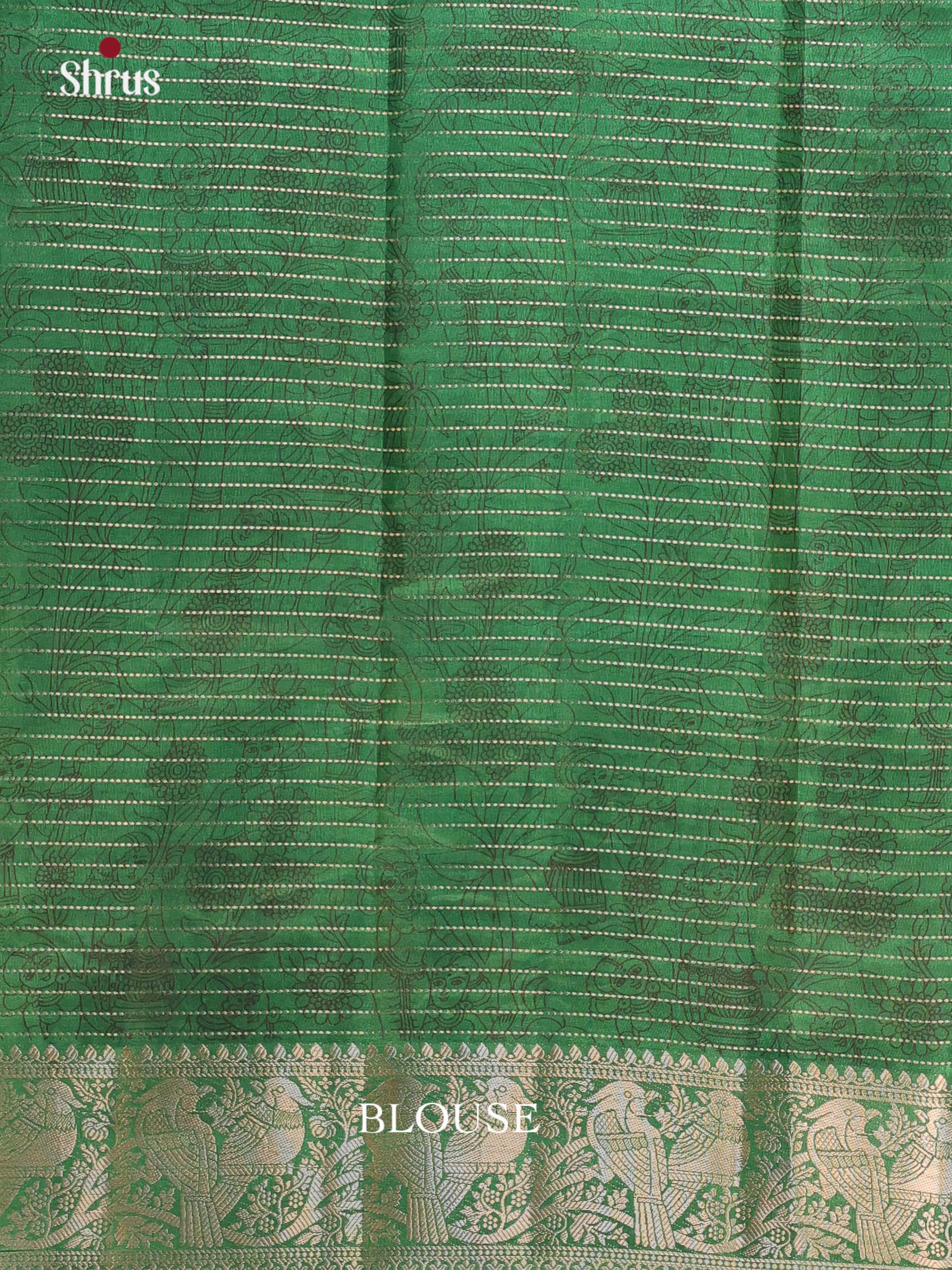 Red & green - Semi Tussar Saree - Shop on Shrus.com