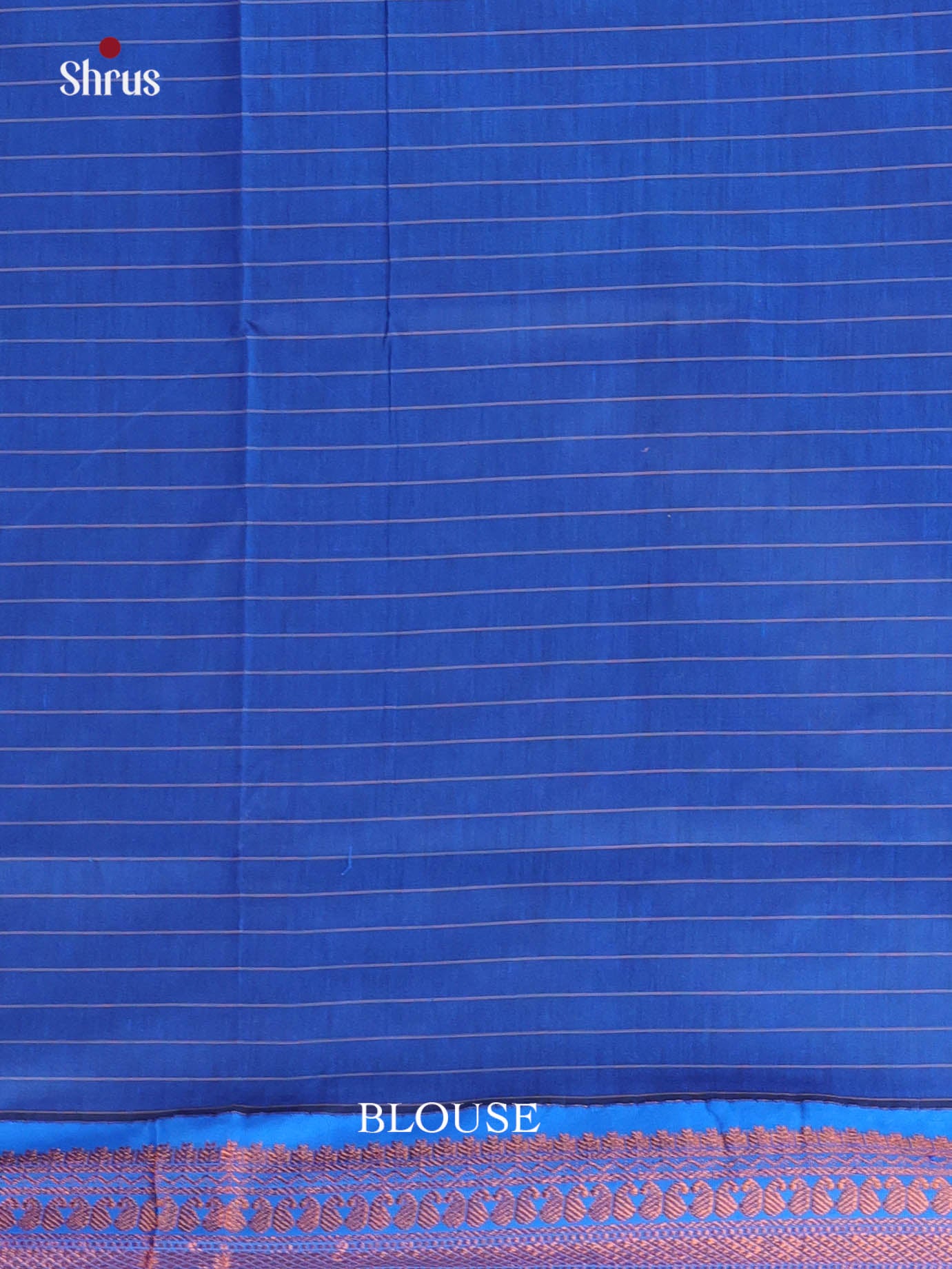 Mystique Black Kalyani Cotton Saree with Blue Zari Border & Contrast Zari Woven Pallu - Shop on Shrus.com