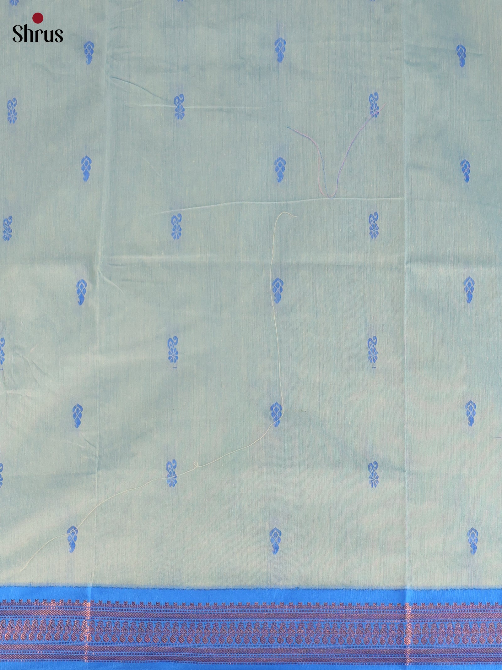 Lite Blue & Blue - Kalyani Cotton salwar unstitch - Shop on Shrus.com