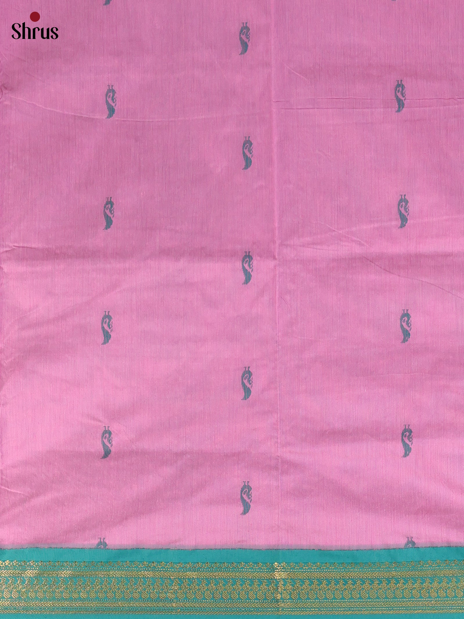 Pink & Green - Kalyani Cotton salwar unstitch - Shop on Shrus.com