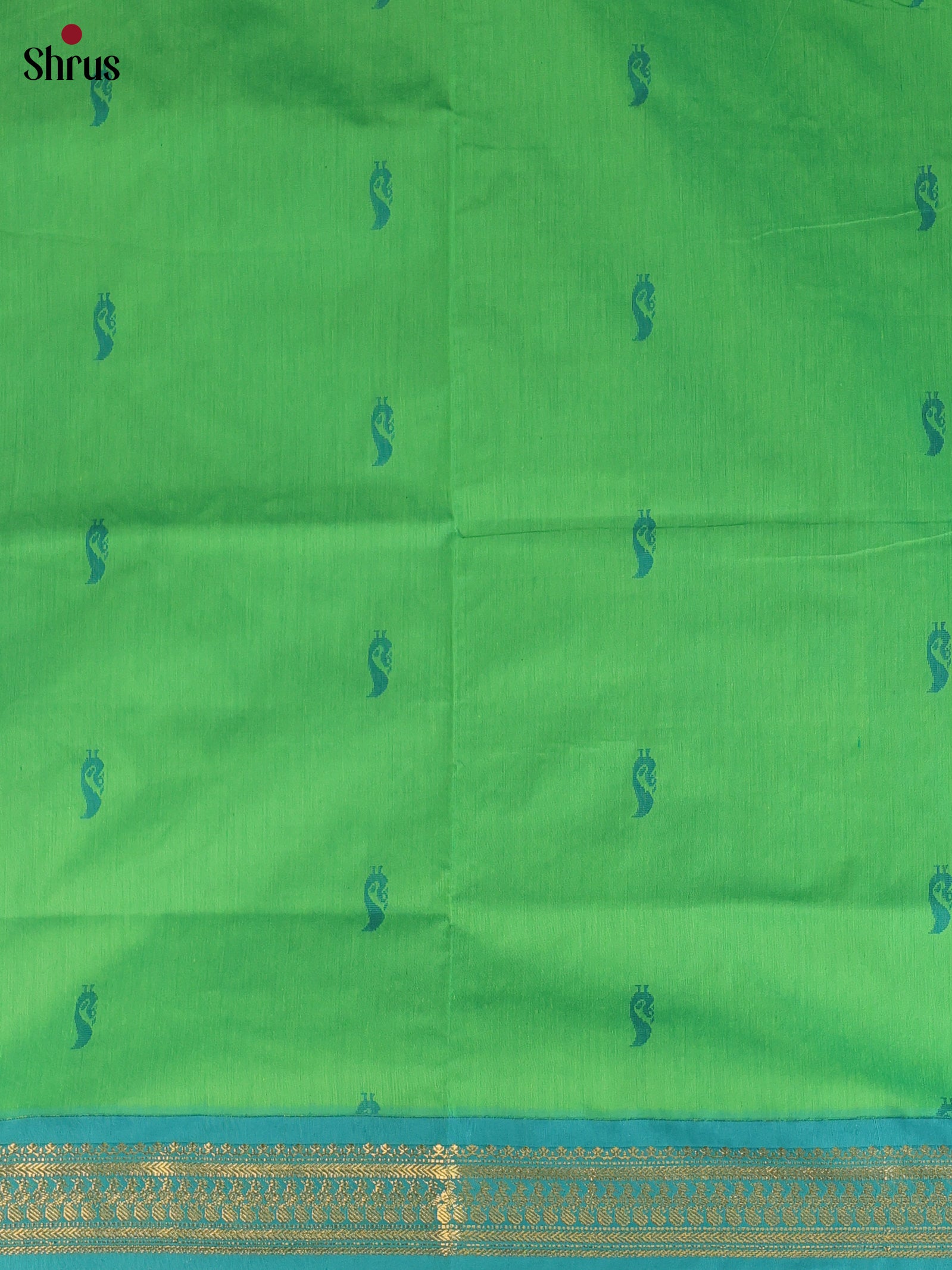 Lite Green & Green - Kalyani Cotton salwar unstitch - Shop on Shrus.com