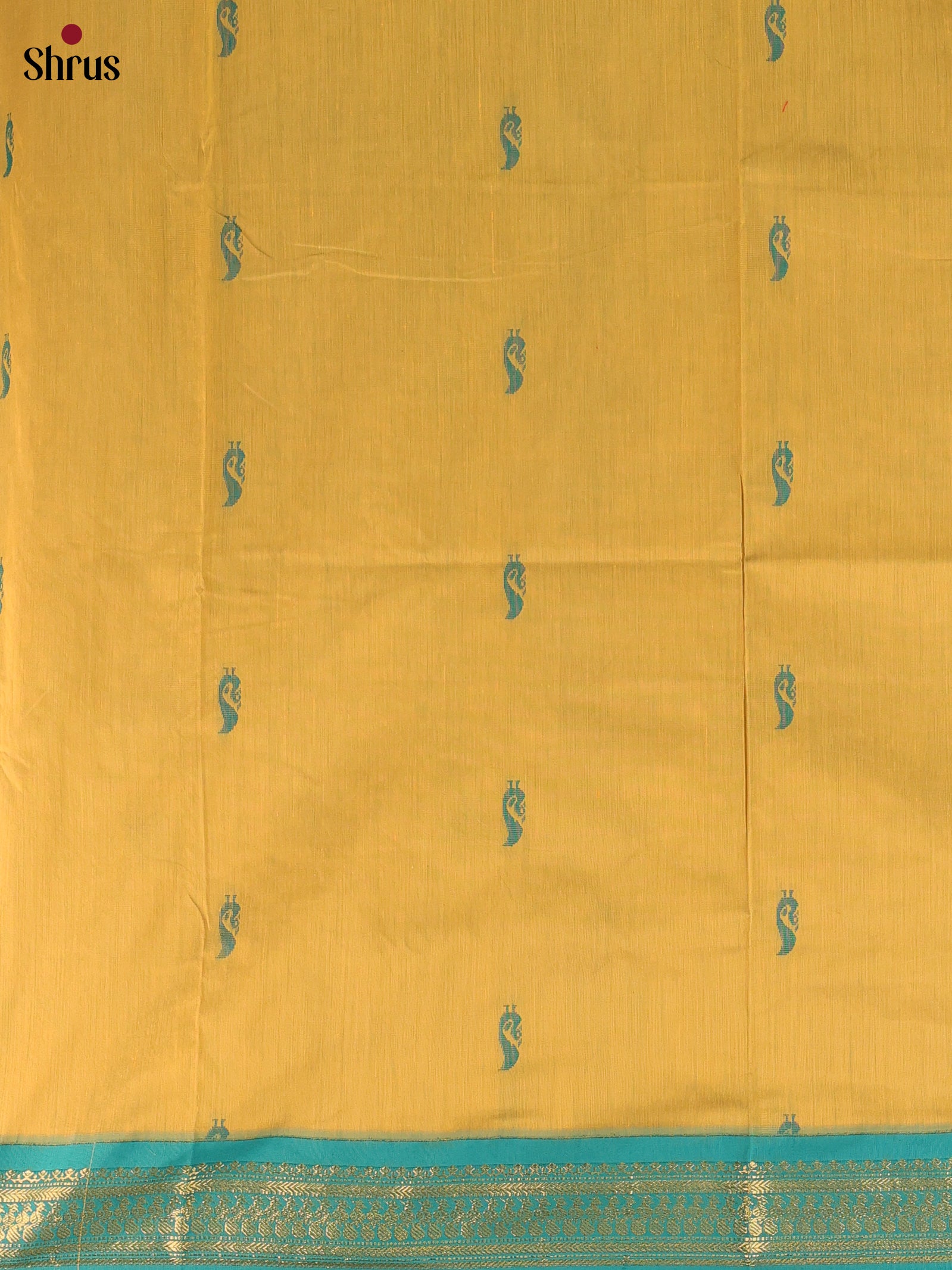 Yellow & Green - Kalyani Cotton salwar unstitch - Shop on Shrus.com