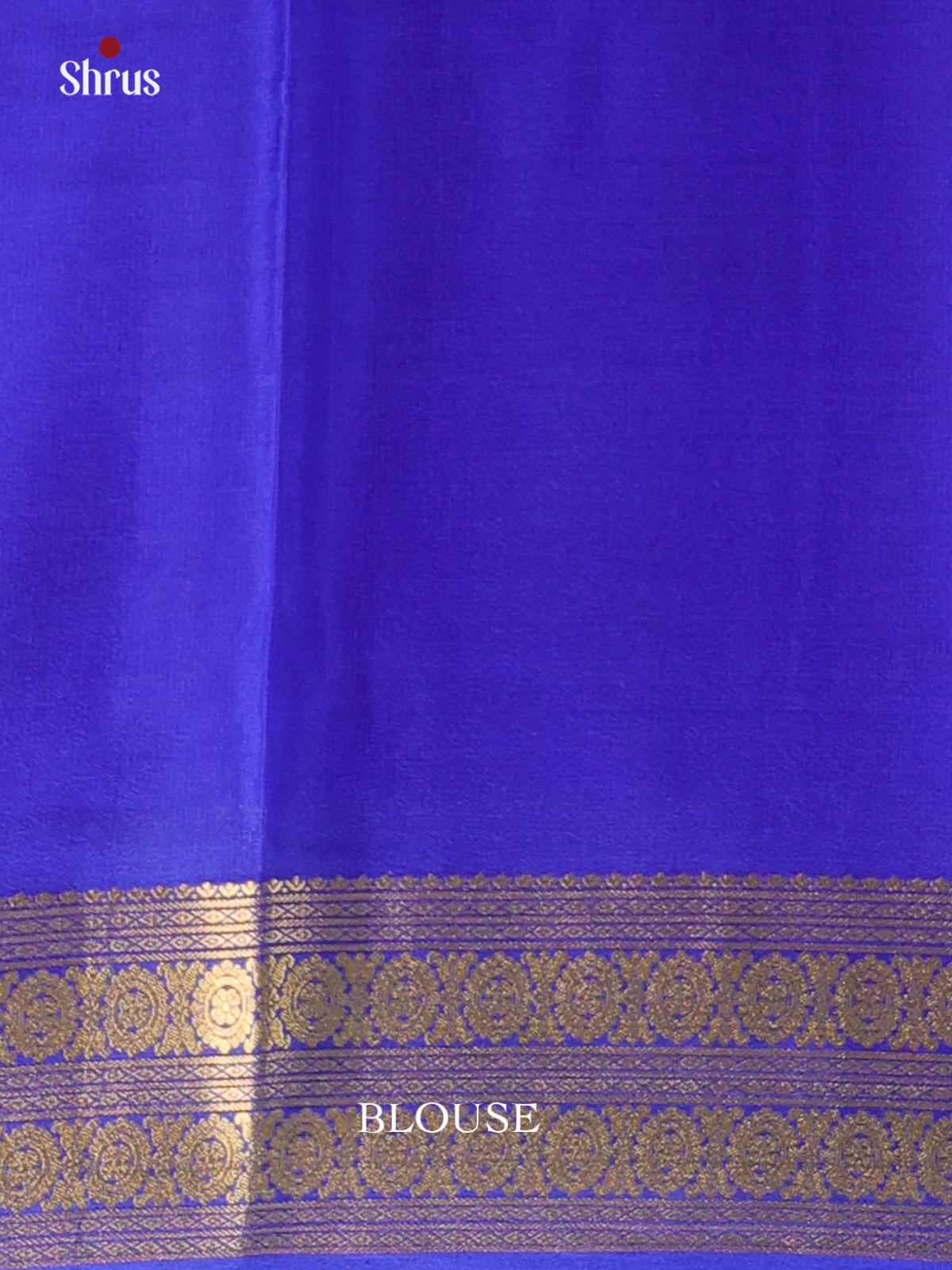 Grey & Blue - Mysore Silk Saree - Shop on Shrus.com