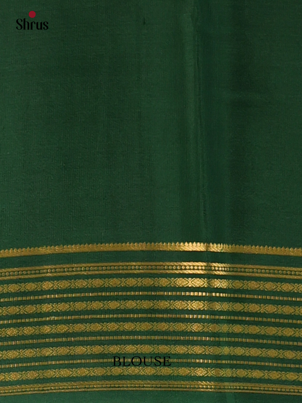 Cream & Green- Mysore Silk Saree - Shop on Shrus.com