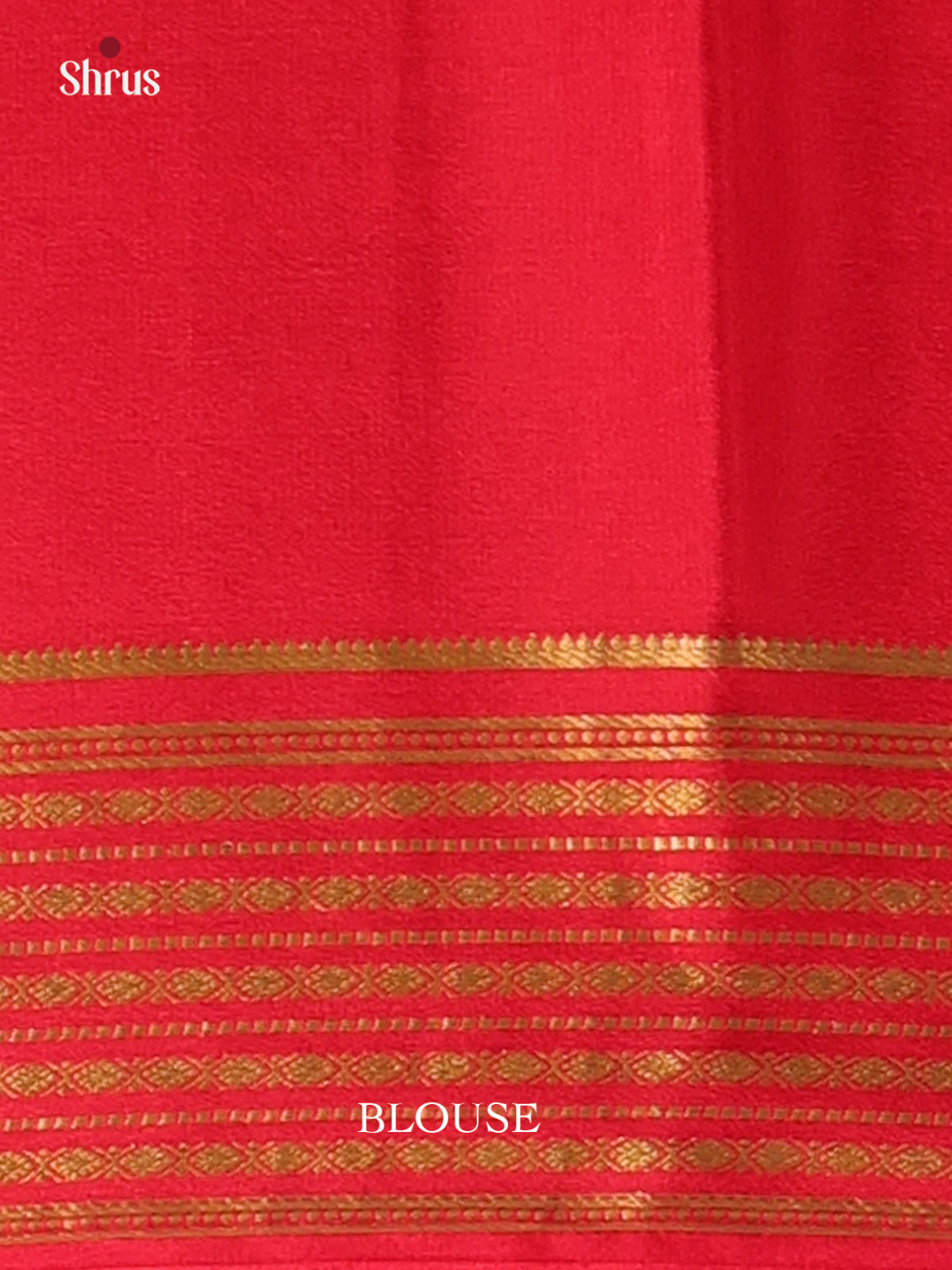 Cream & Red - Mysore Silk Saree - Shop on Shrus.com
