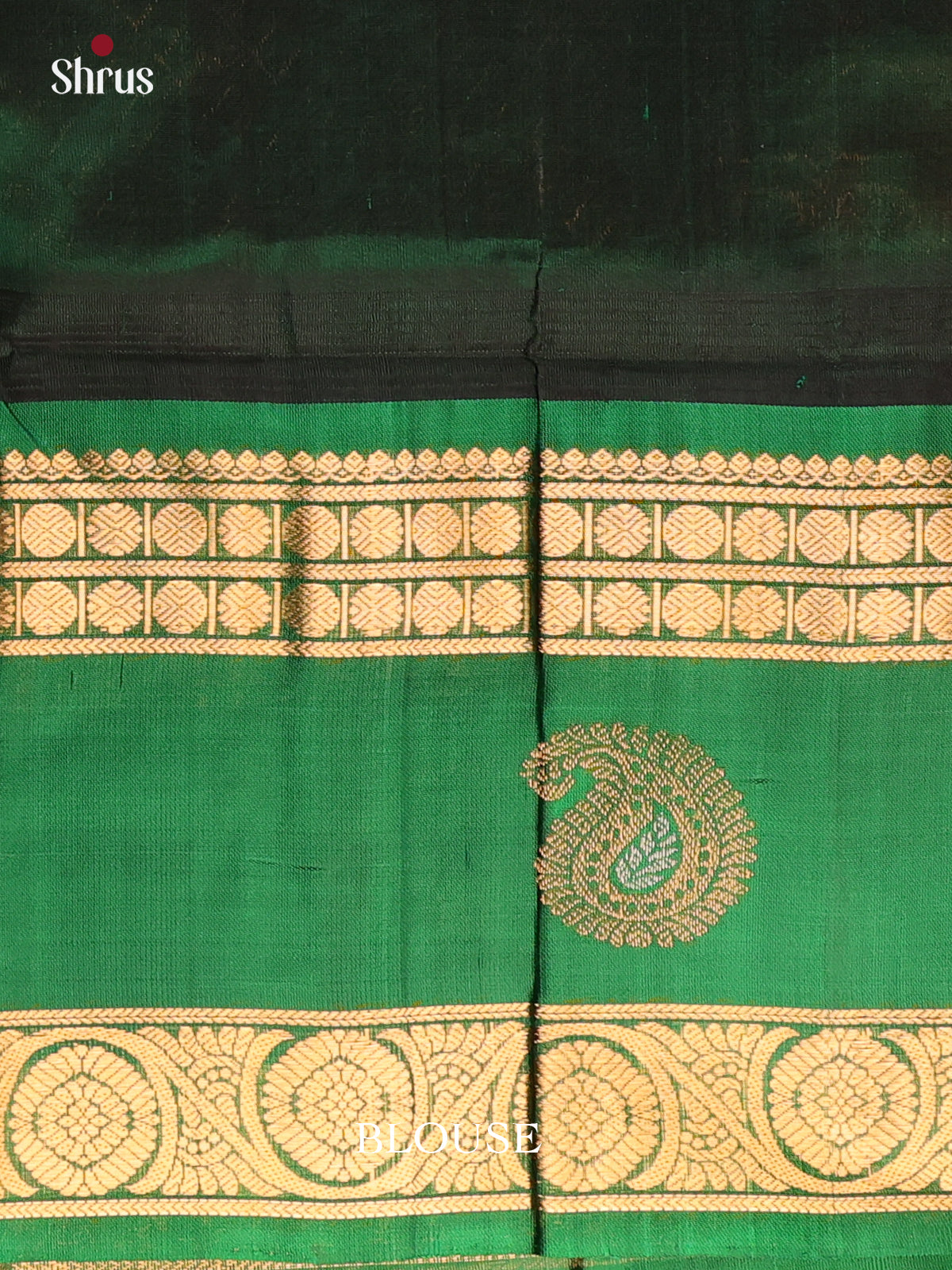 Peach & Green - Silk Cotton Saree - Shop on Shrus.com