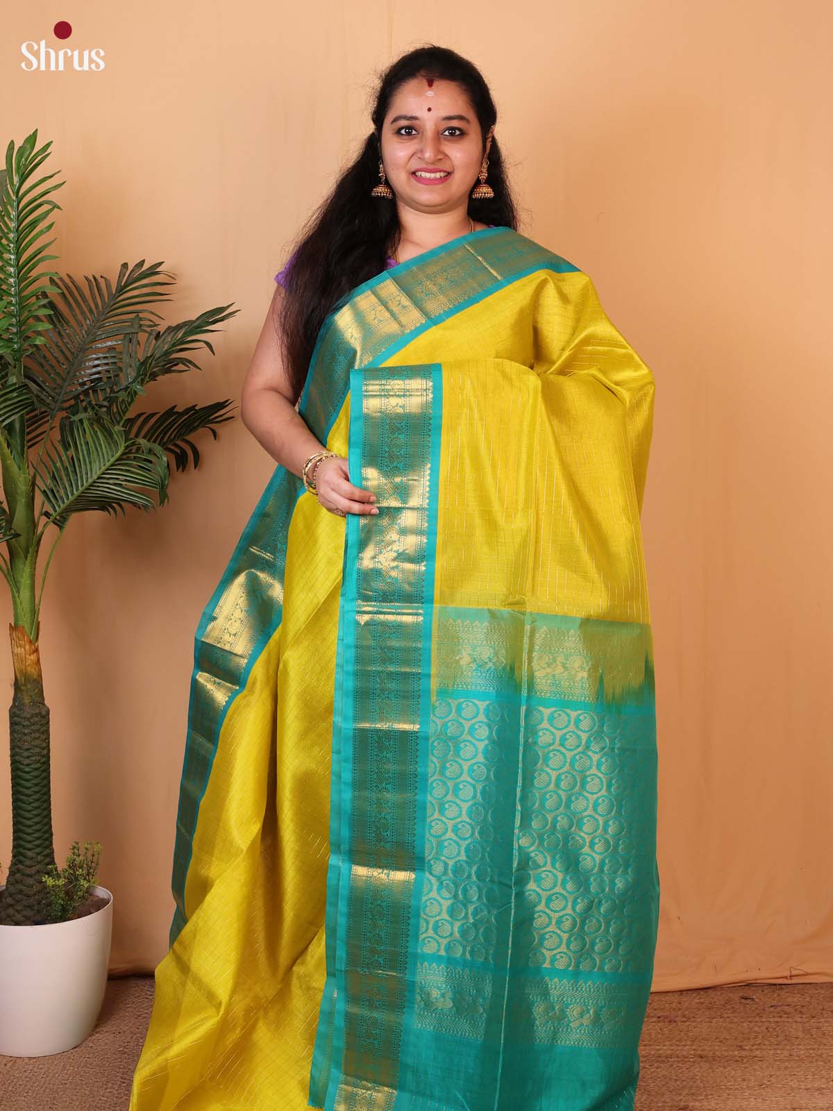CLS09018 - Silk Cotton Saree - Shop on Shrus.com