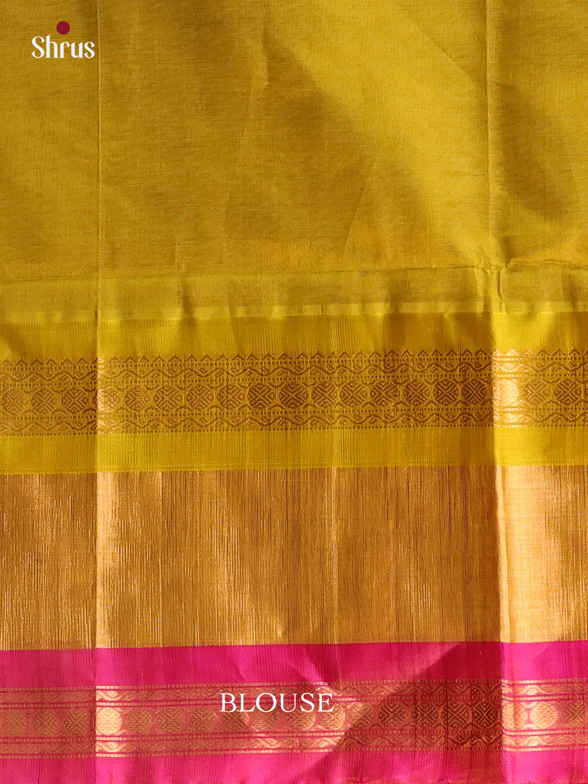 Green & Mustard - Silk Cotton Saree - Shop on Shrus.com