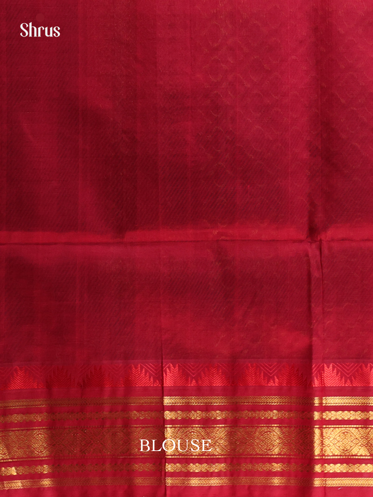 Enchanting Blue Silk Cotton Saree With Subtle Zari Kattams(Checks) And Buttas Across The Body And Contrast Maroon Border -1