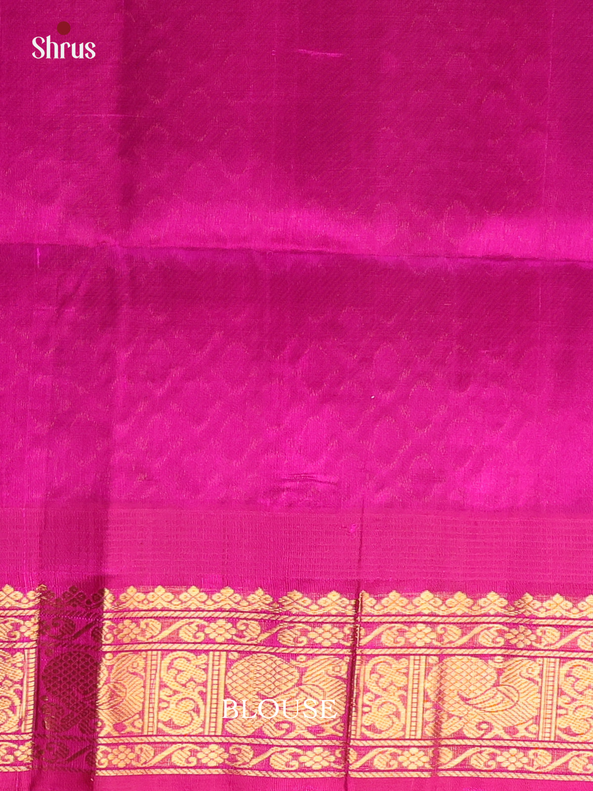 Blue & Majenta - Silk Cotton Saree - Shop on Shrus.com