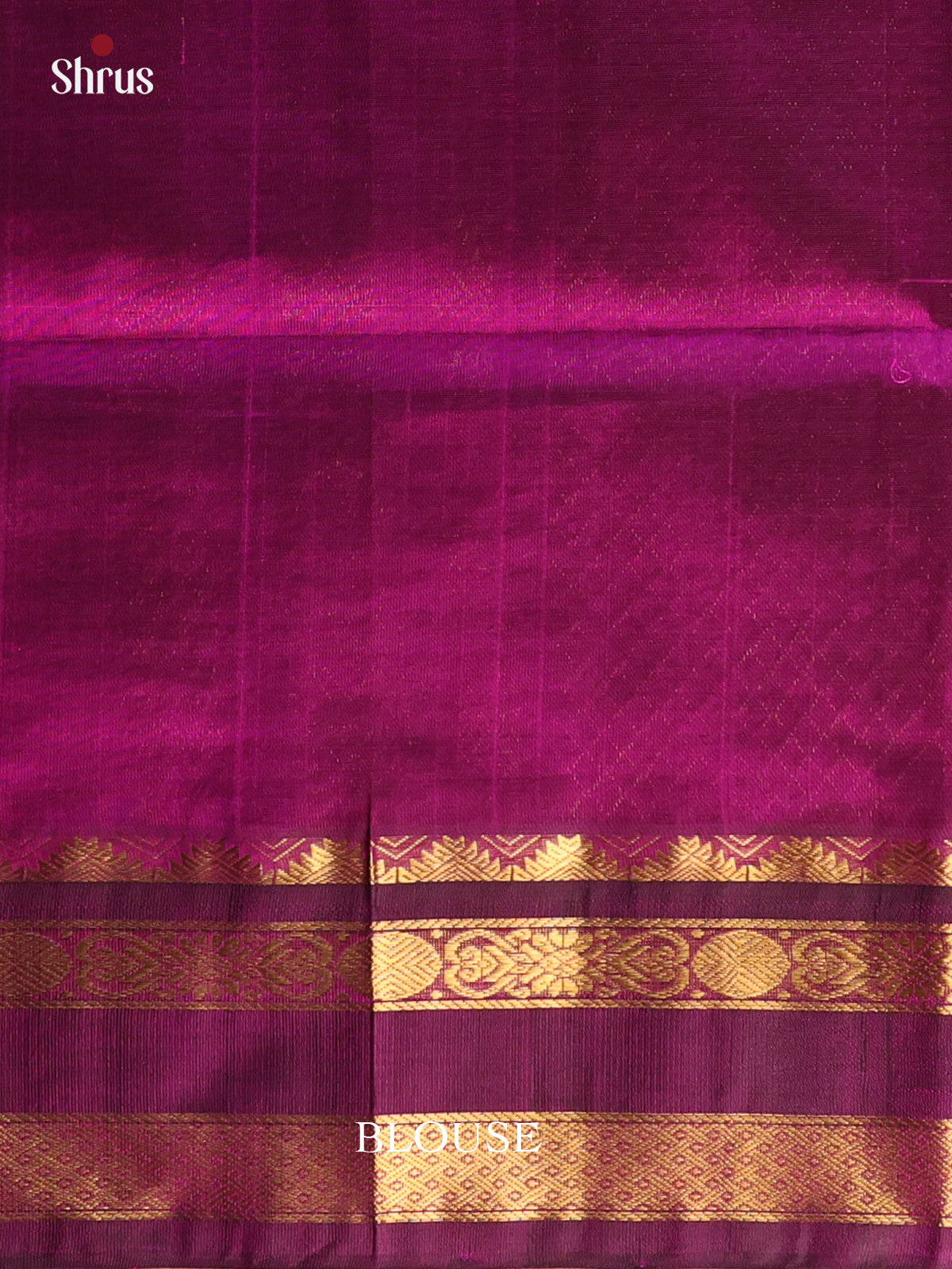 Blue & Violet - Silk Cotton Saree - Shop on Shrus.com