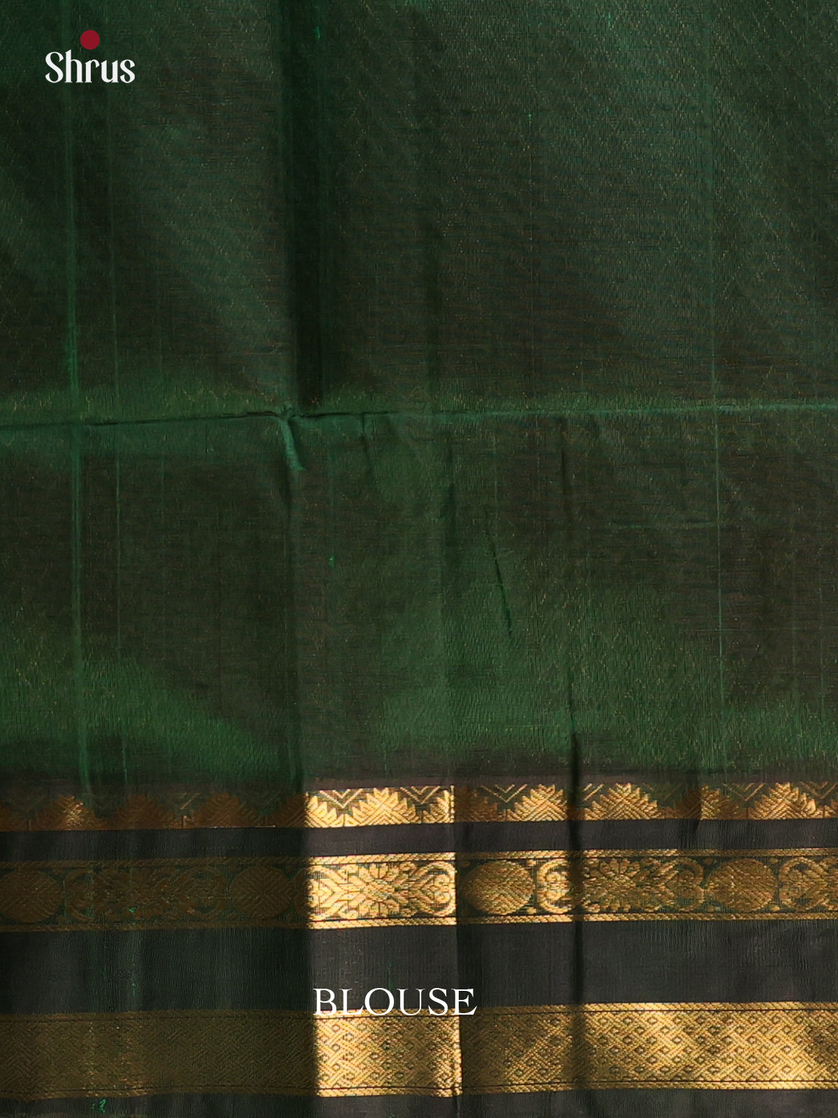 Mustardy Green & Green- Silk Cotton Saree - Shop on Shrus.com