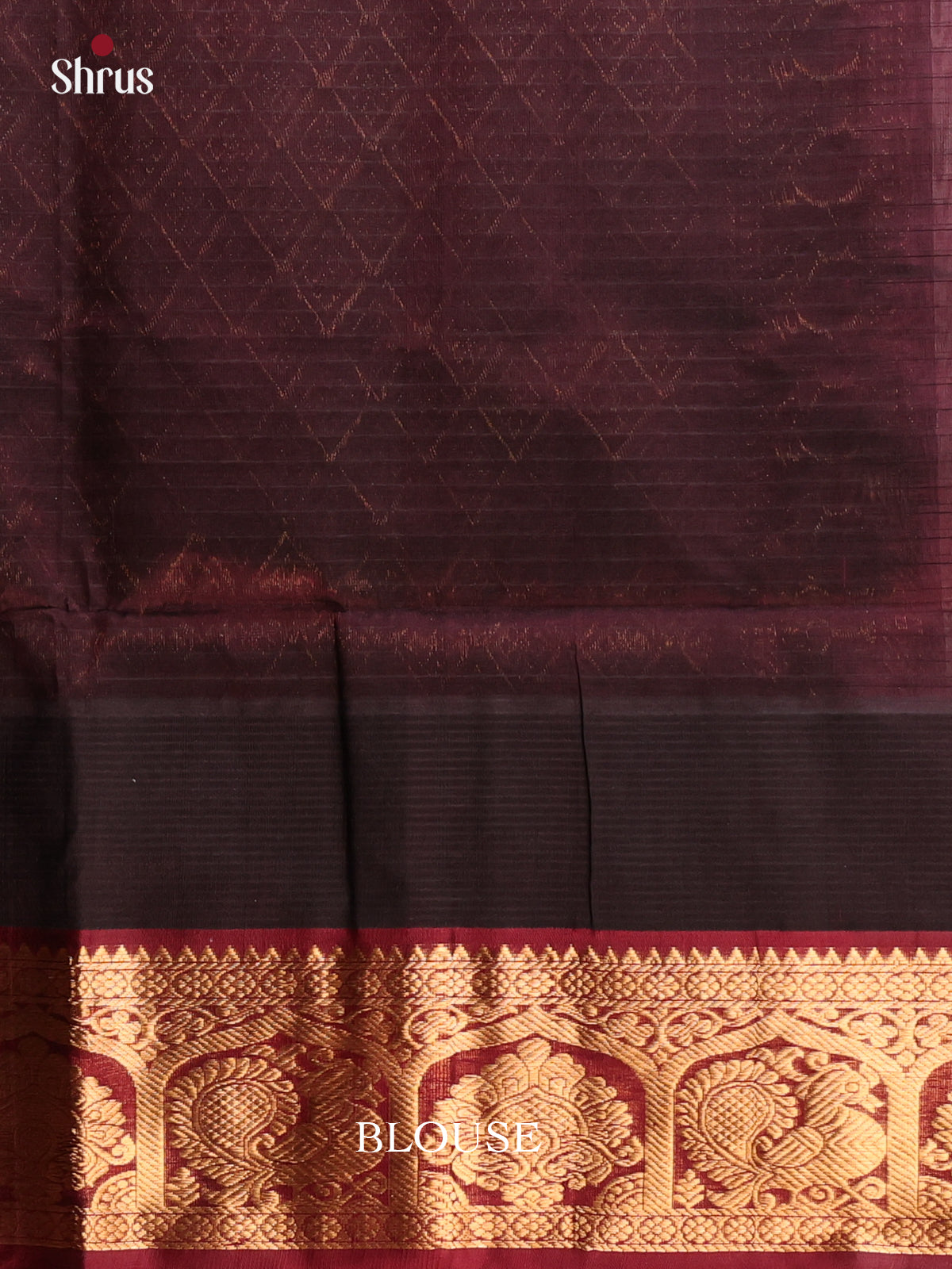 Chic Pink Silk Cotton Saree With Zari Kattams(Checks) And Contrast Brown Border - Shop on Shrus.com