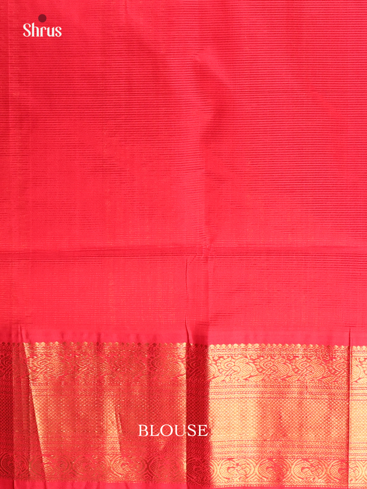 Cream & Red - Silk Cotton Saree - Shop on Shrus.com