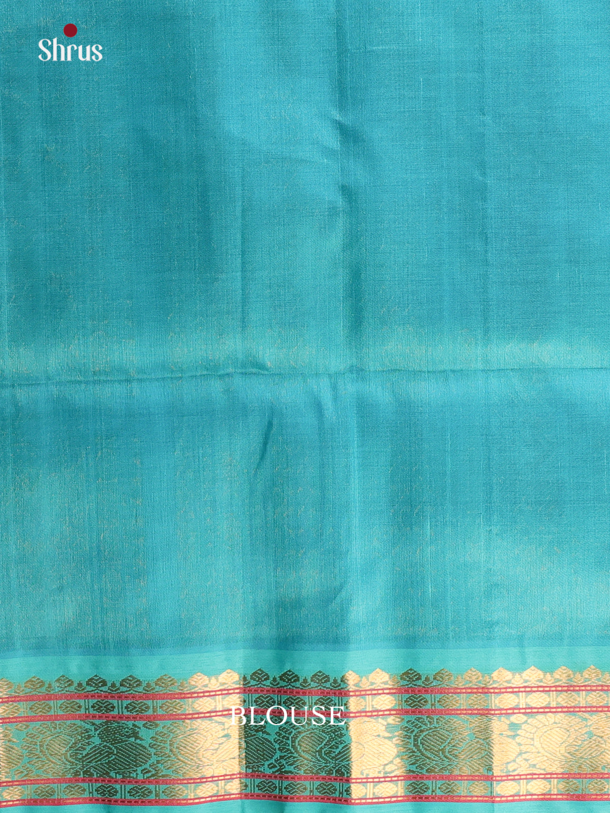 Bottle Green & Blue - Silk Cotton Saree - Shop on Shrus.com