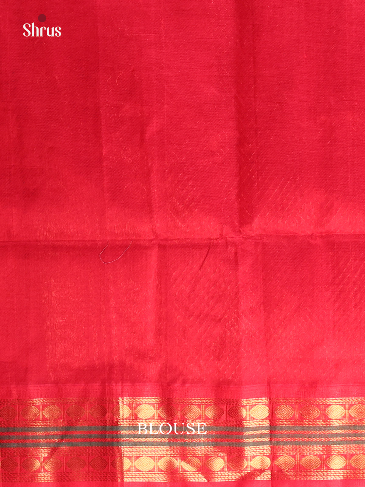 Blue & Red - Silk Cotton Saree - Shop on Shrus.com