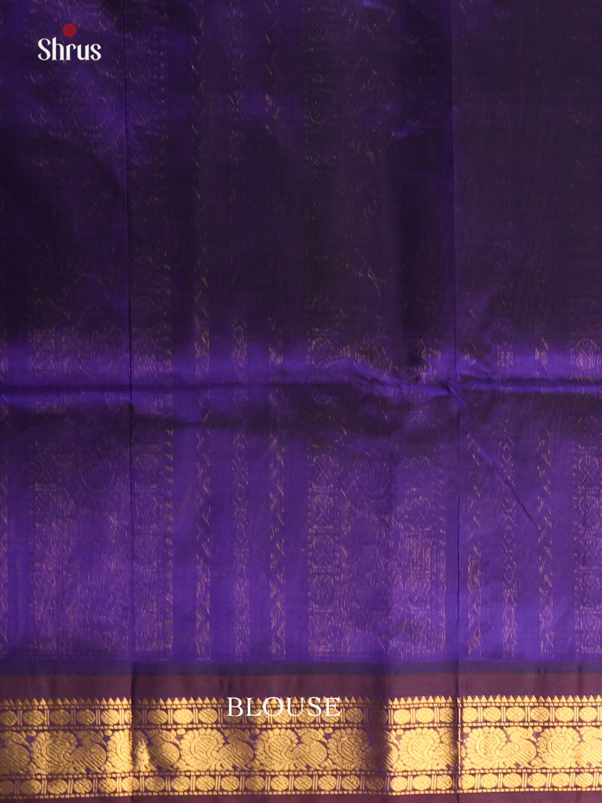 Beige & Violet - Silk Cotton Saree - Shop on Shrus.com