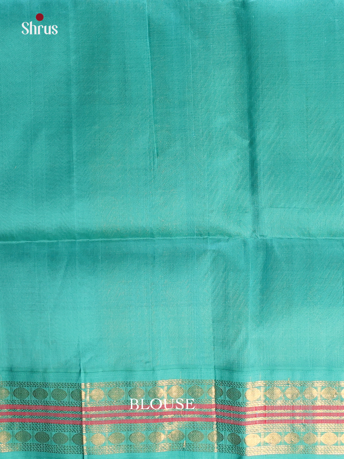 Red & Teal- Silk Cotton Saree - Shop on Shrus.com