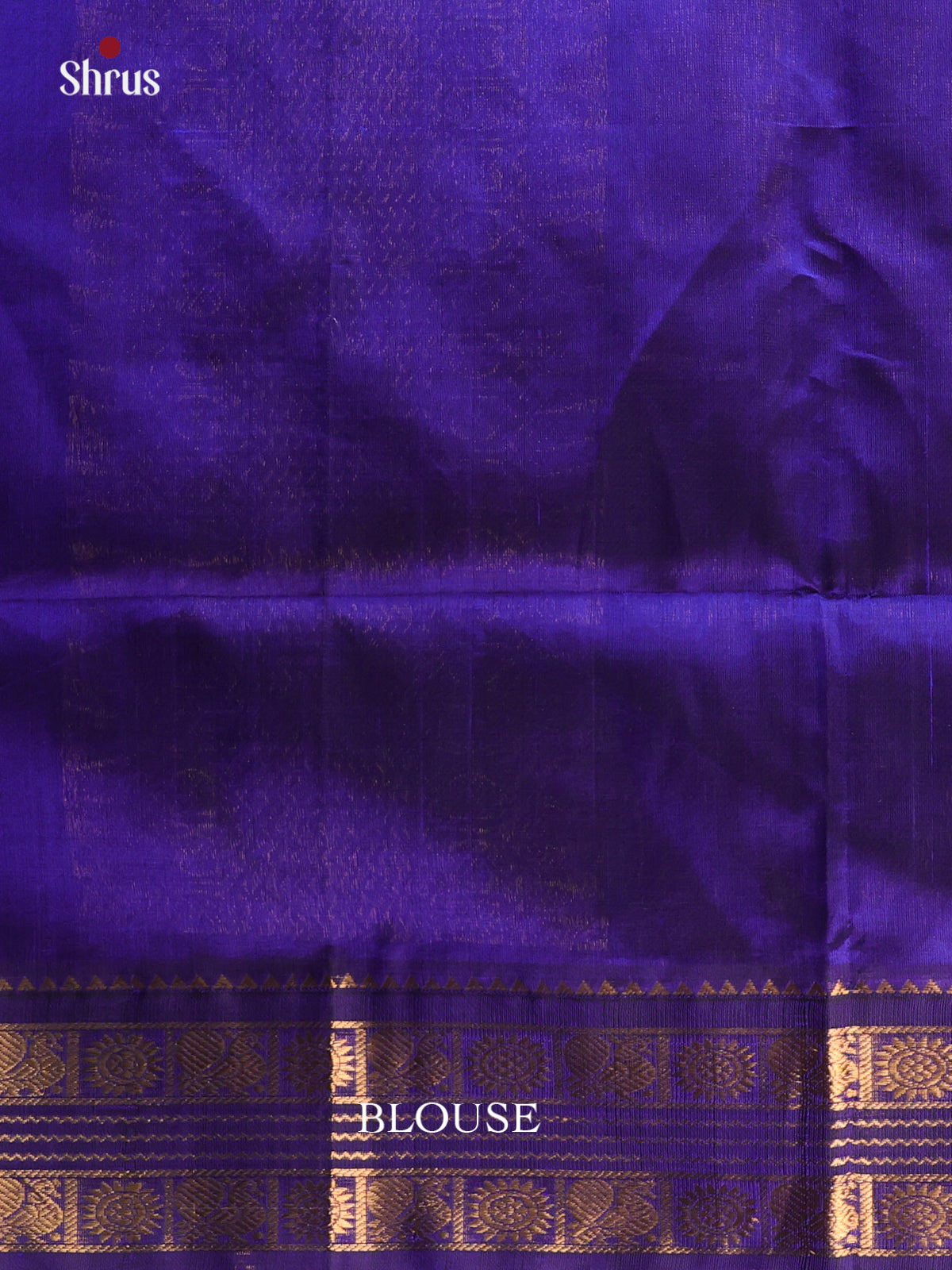 Rama Blue & Blue - Silk Cotton Saree - Shop on Shrus.com