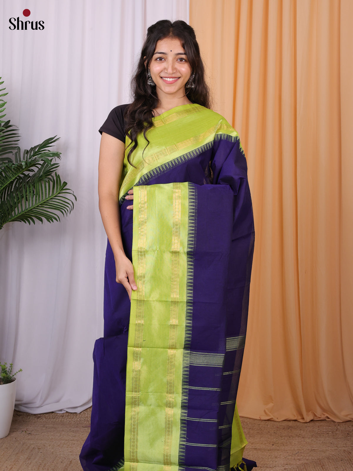 Violet & Green - Chettinad Cotton Saree - Shop on Shrus.com