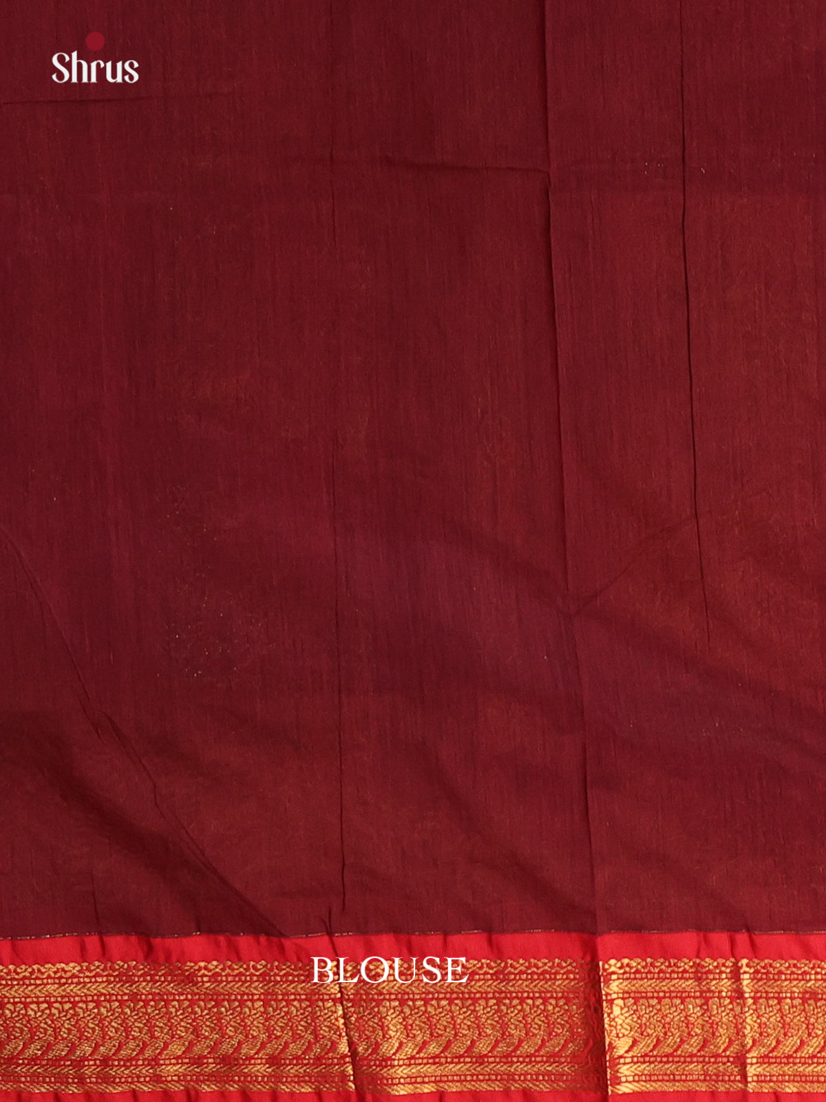Dark Mustard & Maroon - Kalyani Cotton Saree - Shop on Shrus.com