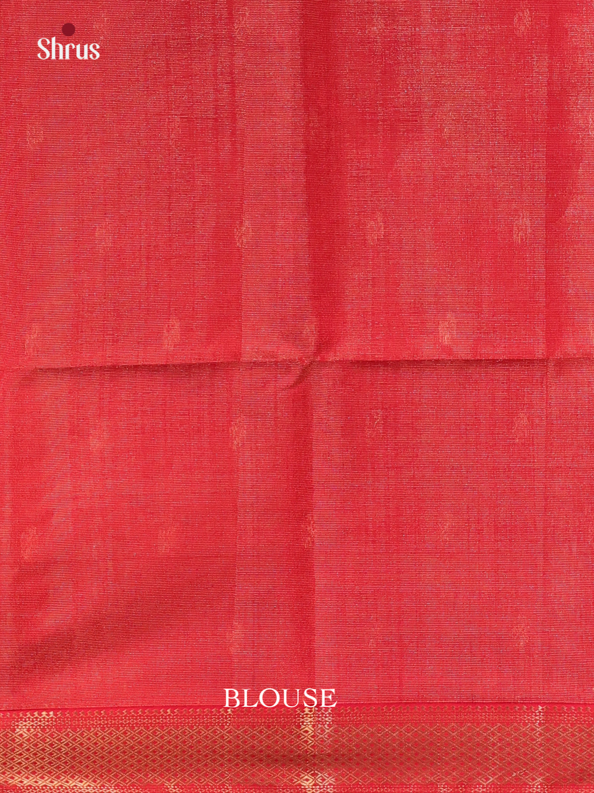 Red(Single tone)- Maheshwari silkcotton Saree - Shop on Shrus.com