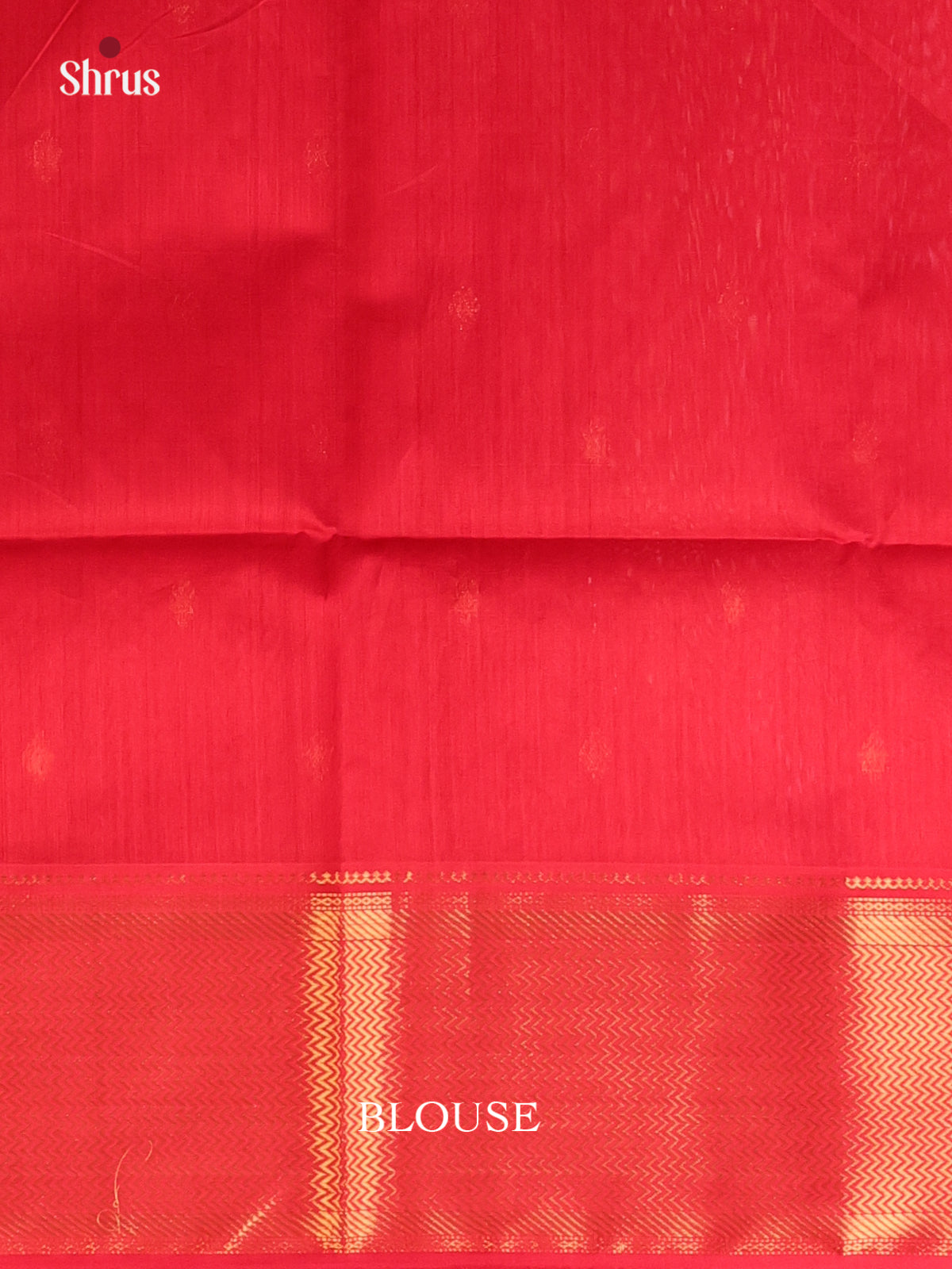 Red(Single Tone)- Maheshwari silkcotton Saree - Shop on Shrus.com