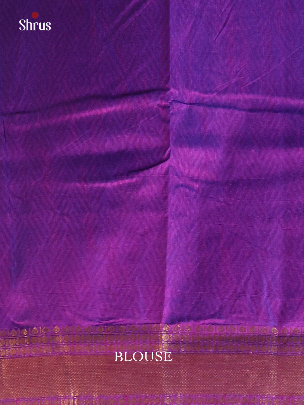 Blue & Purple- Semi Patola Saree - Shop on Shrus.com