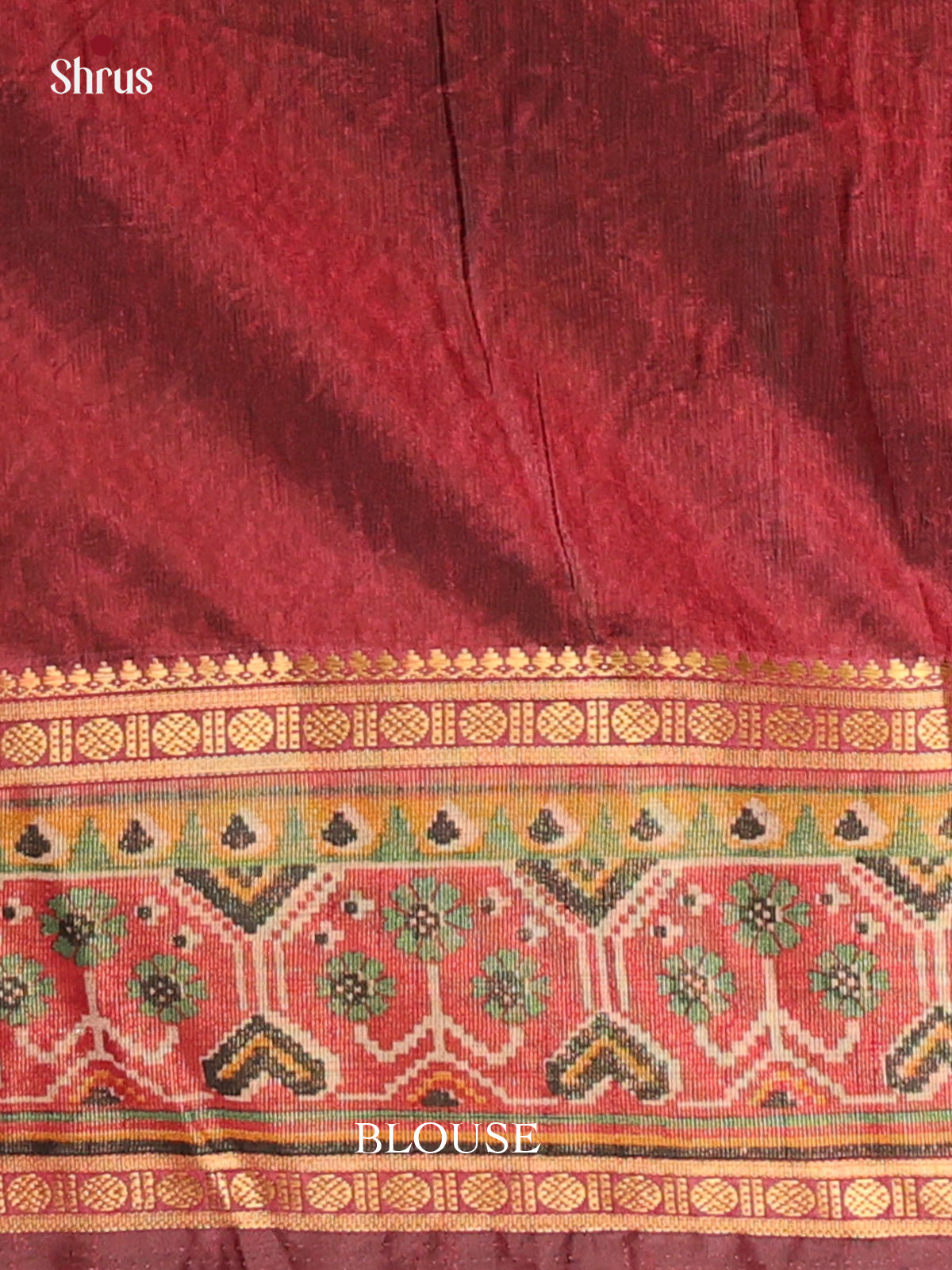 Black & Maroon - Semi Patola Saree - Shop on Shrus.com