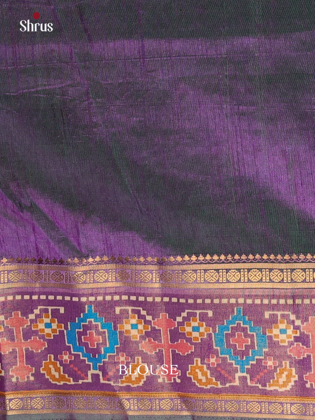 Blue & Violet - Semi Patola Saree - Shop on Shrus.com