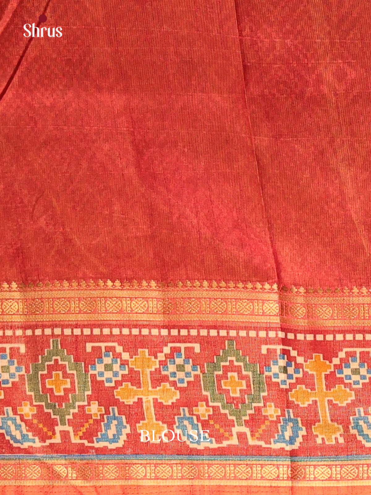 Green & Brick - Semi Patola Saree - Shop on Shrus.com