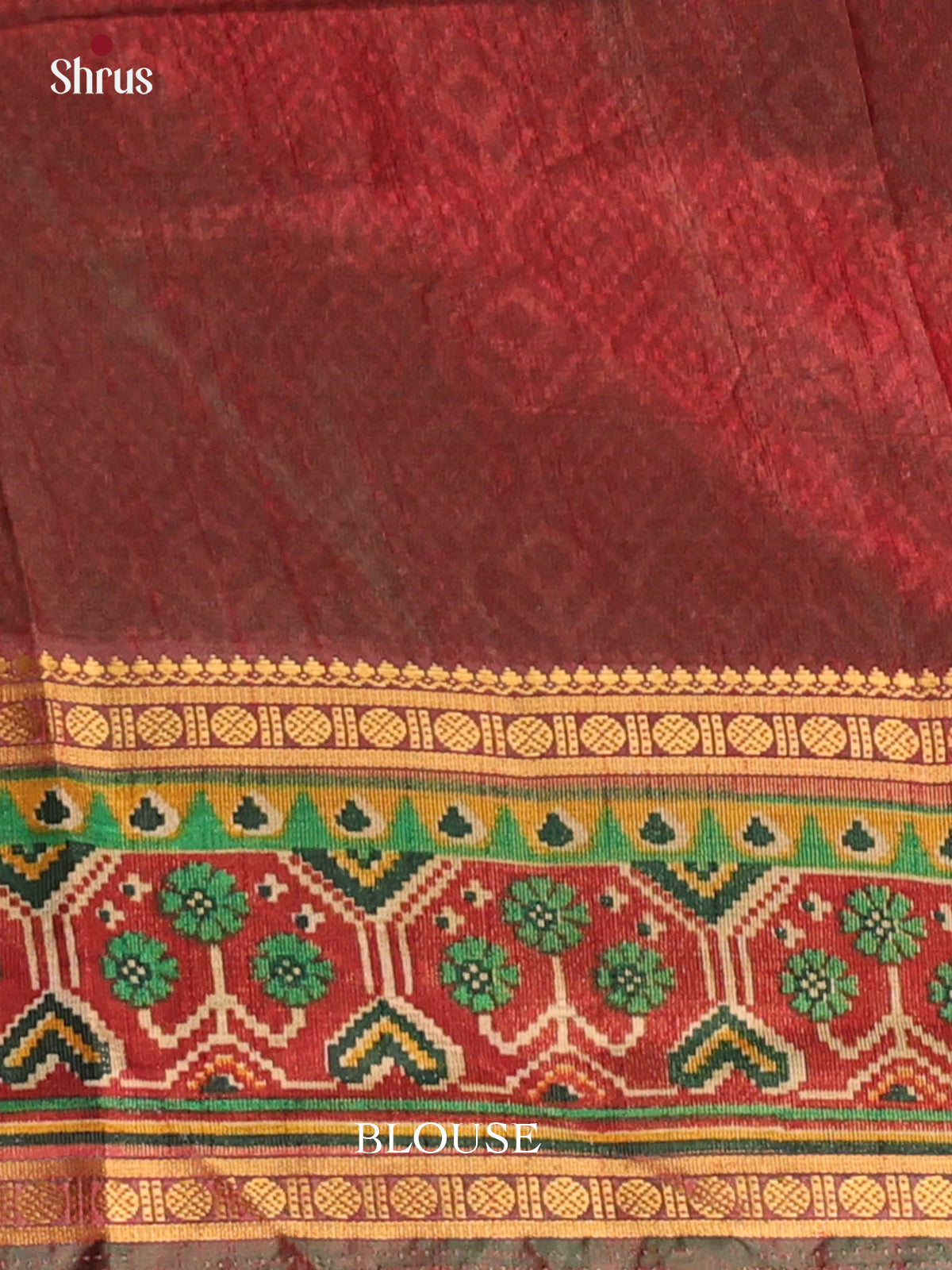 Green & Brown - Semi Patola Saree - Shop on Shrus.com