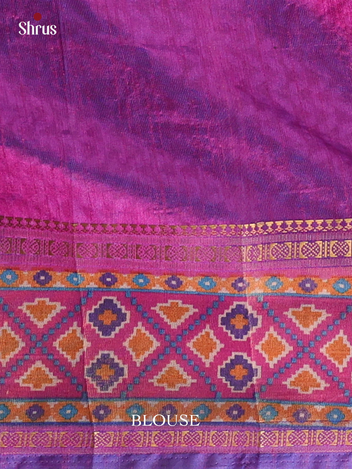 Blue & Purple - Semi Patola Saree - Shop on Shrus.com