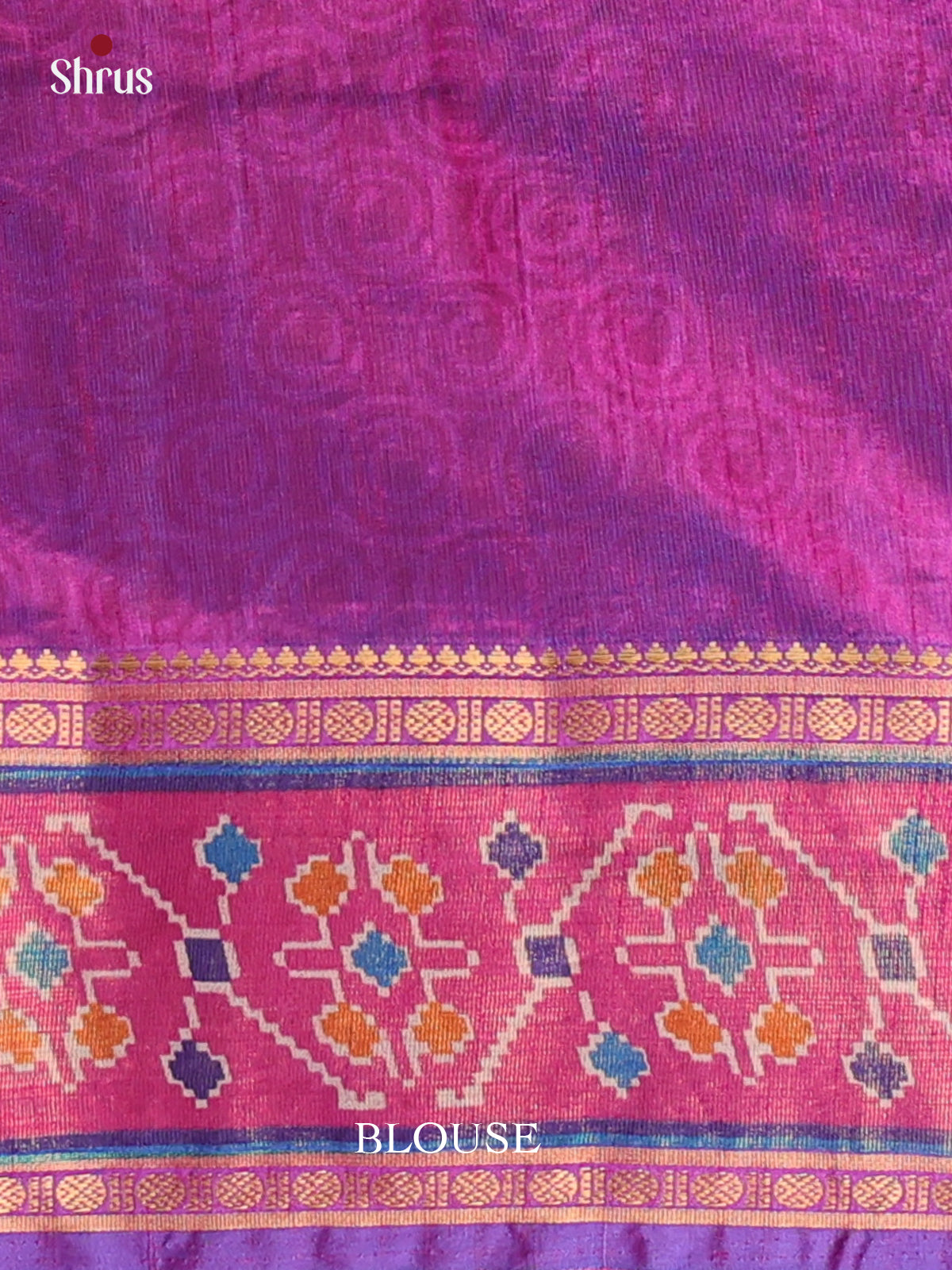 Blue & Purple - Semi Patola Saree - Shop on Shrus.com
