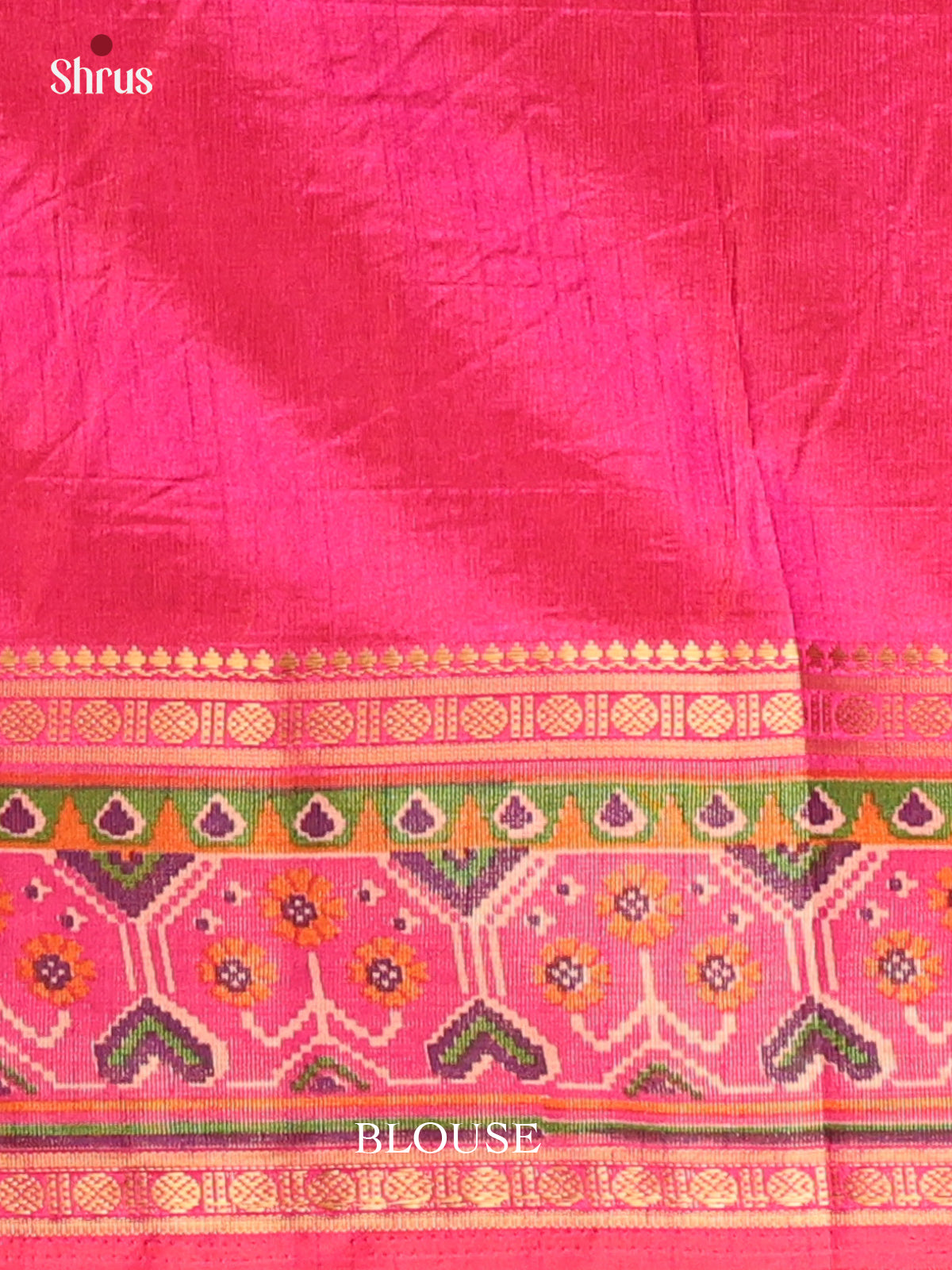 Pink & Purple - Semi Patola Saree - Shop on Shrus.com