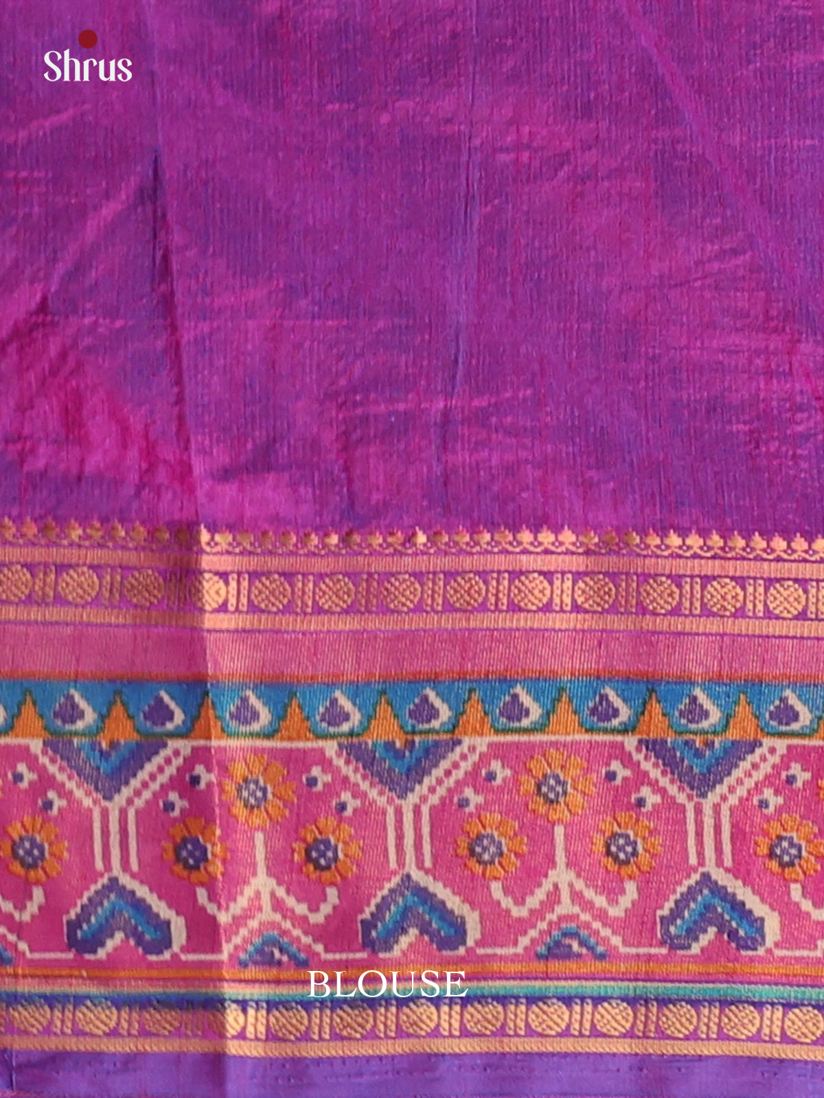 Purple - Semi Patola Saree - Shop on Shrus.com