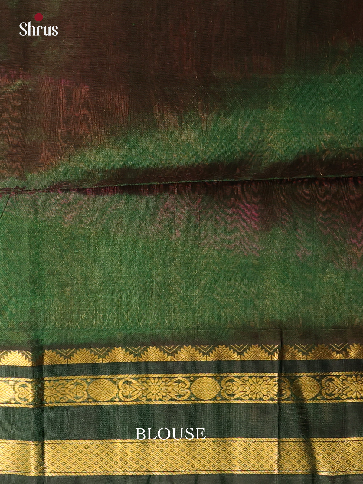 Pink & Green- Silk Cotton Saree - Shop on Shrus.com