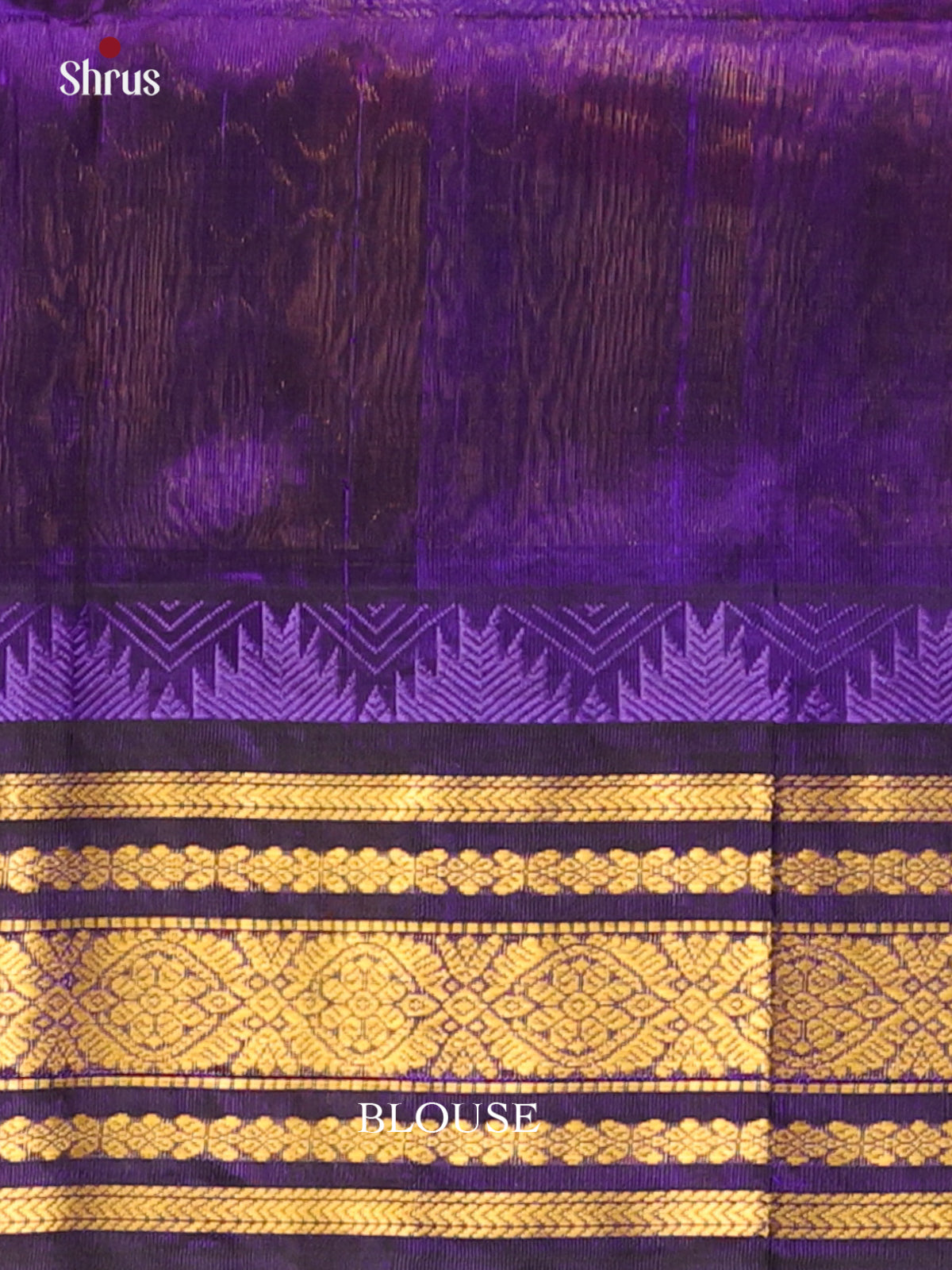 Peach & Violet- Silk Cotton Saree - Shop on Shrus.com