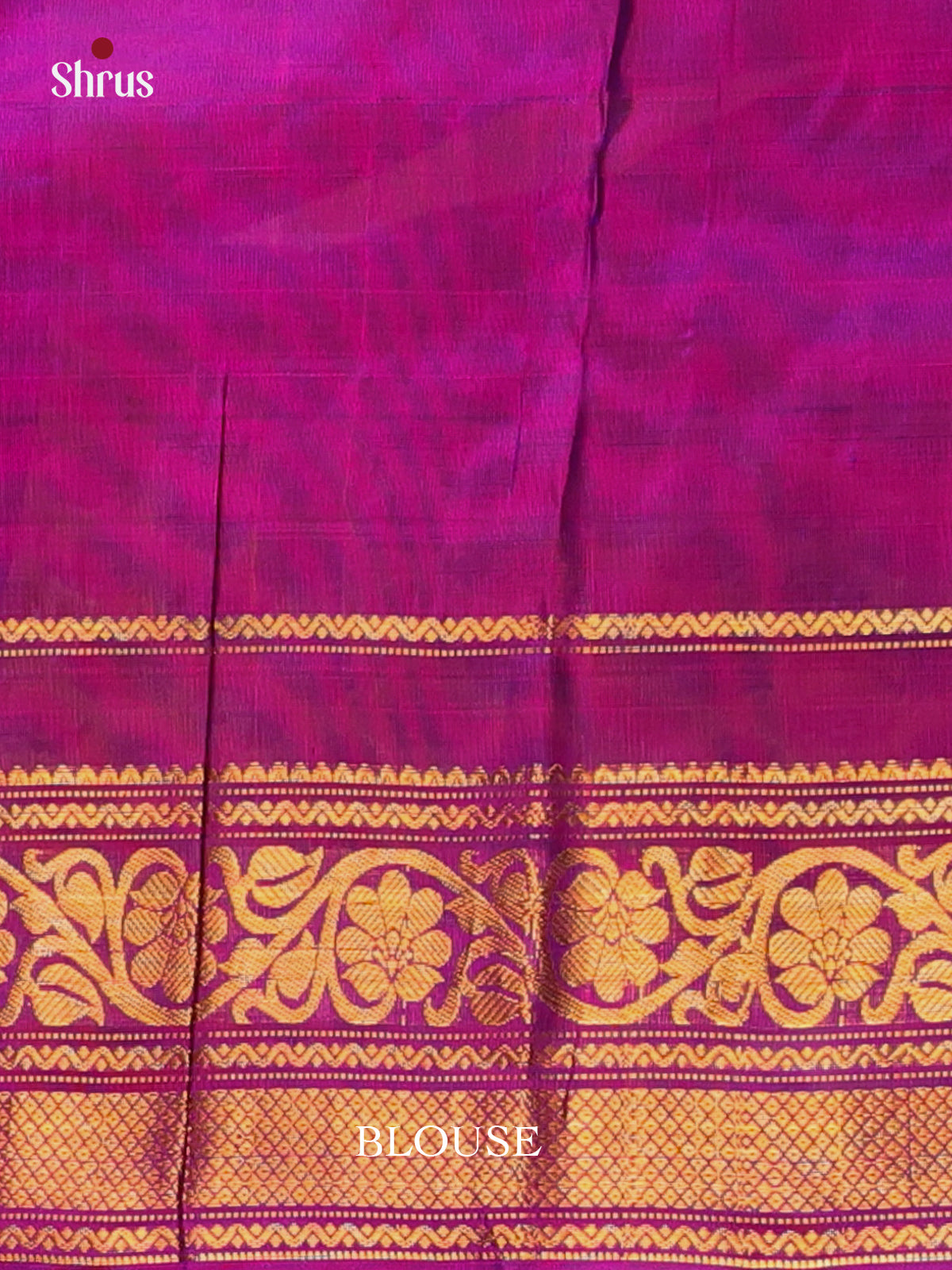 Yellow & Majenta - Gadwal silk Saree - Shop on Shrus.com