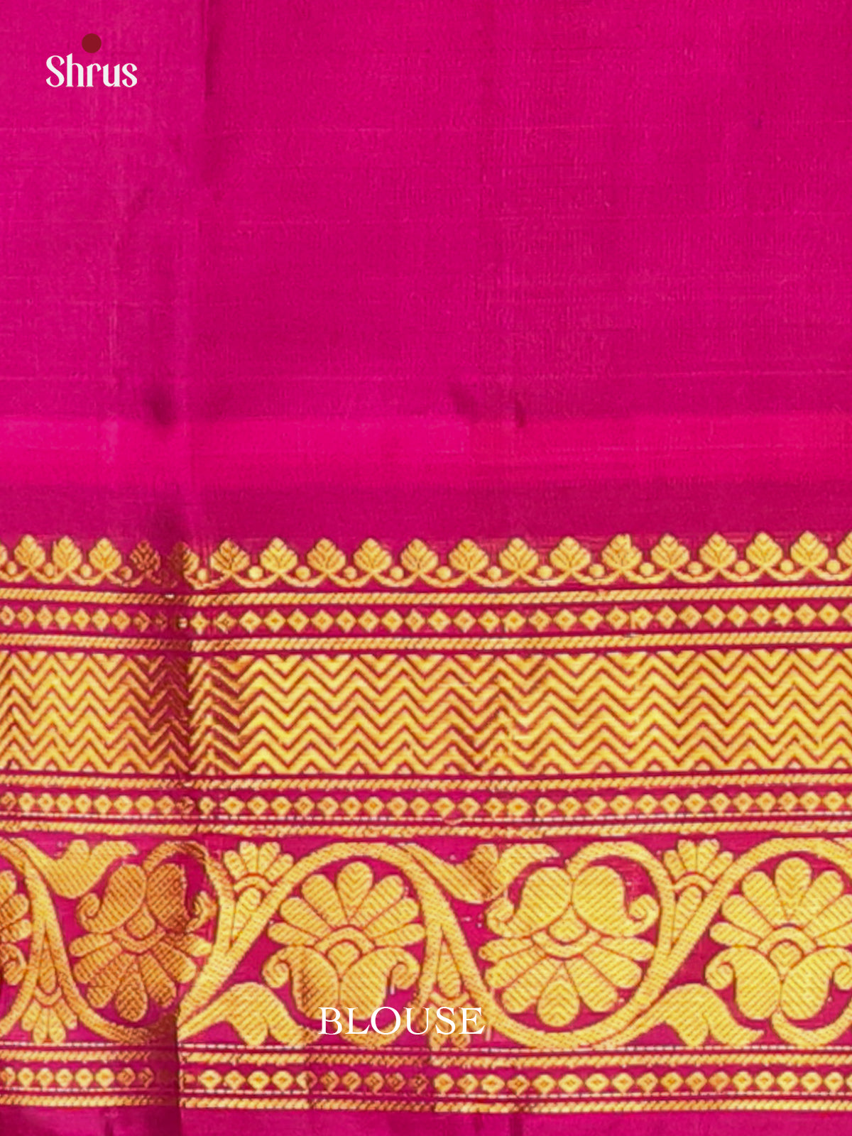 Yellow & Majenta - Gadwal silk Saree - Shop on Shrus.com