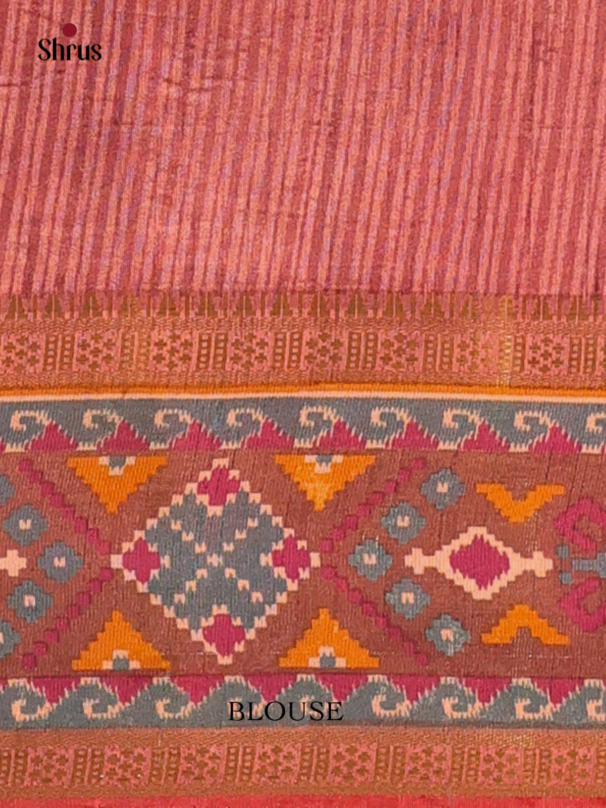 Maroon - Semi Patola Saree - Shop on Shrus.com