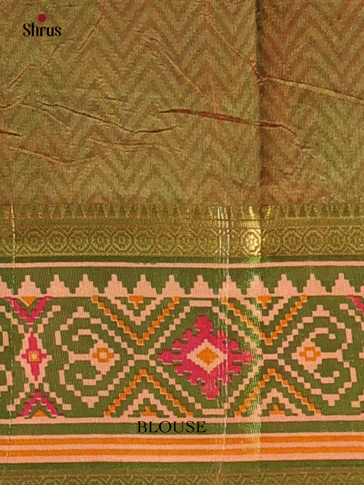 Red & Green - Semi Patola Saree - Shop on Shrus.com