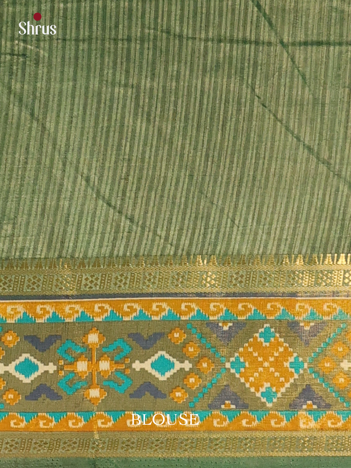 Blue & Green - Semi Patola Saree - Shop on Shrus.com