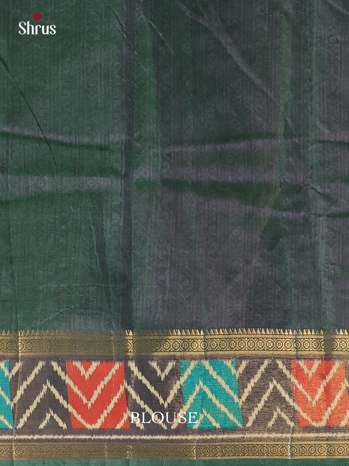 Teal & Green - Semi Patola Saree - Shop on Shrus.com