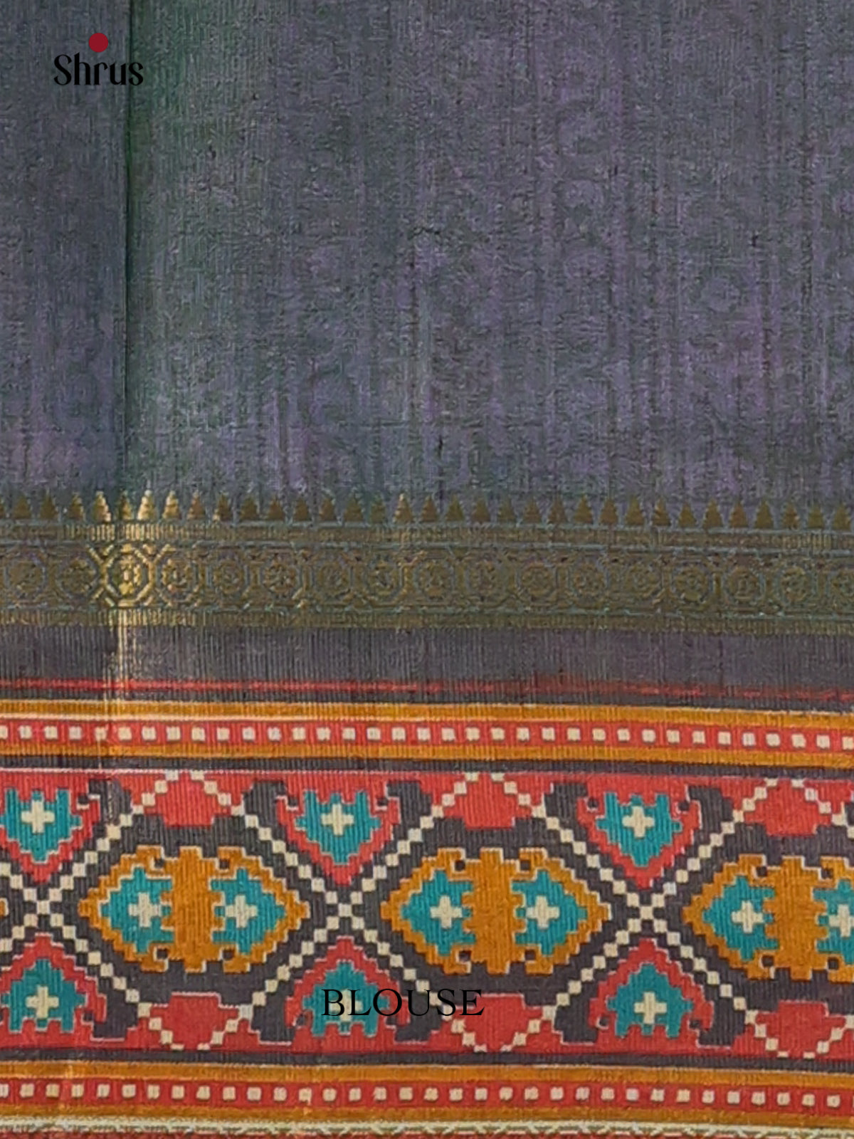 Teal & Green - Semi Patola Saree - Shop on Shrus.com