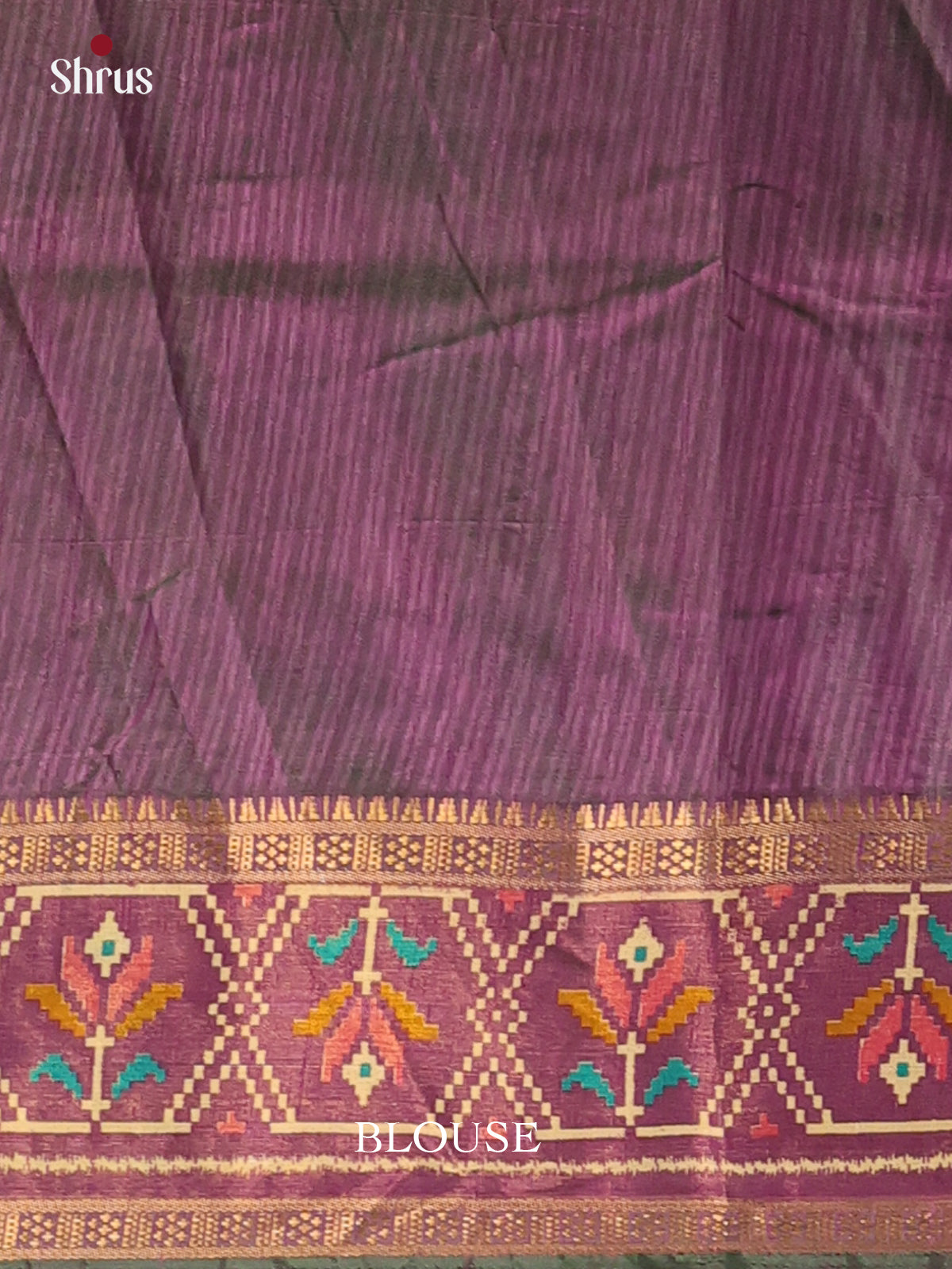 Green & Purple - Semi Patola Saree - Shop on Shrus.com