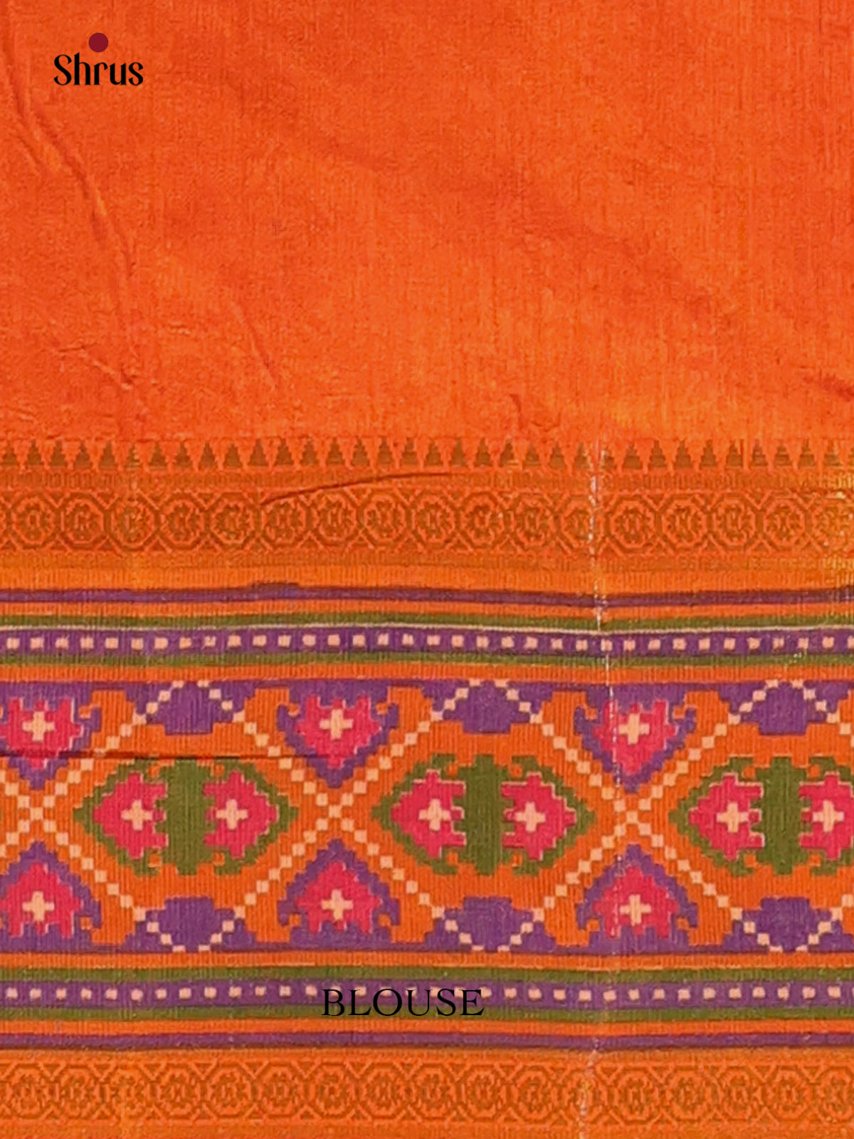 Red & Orange - Semi Patola Saree - Shop on Shrus.com